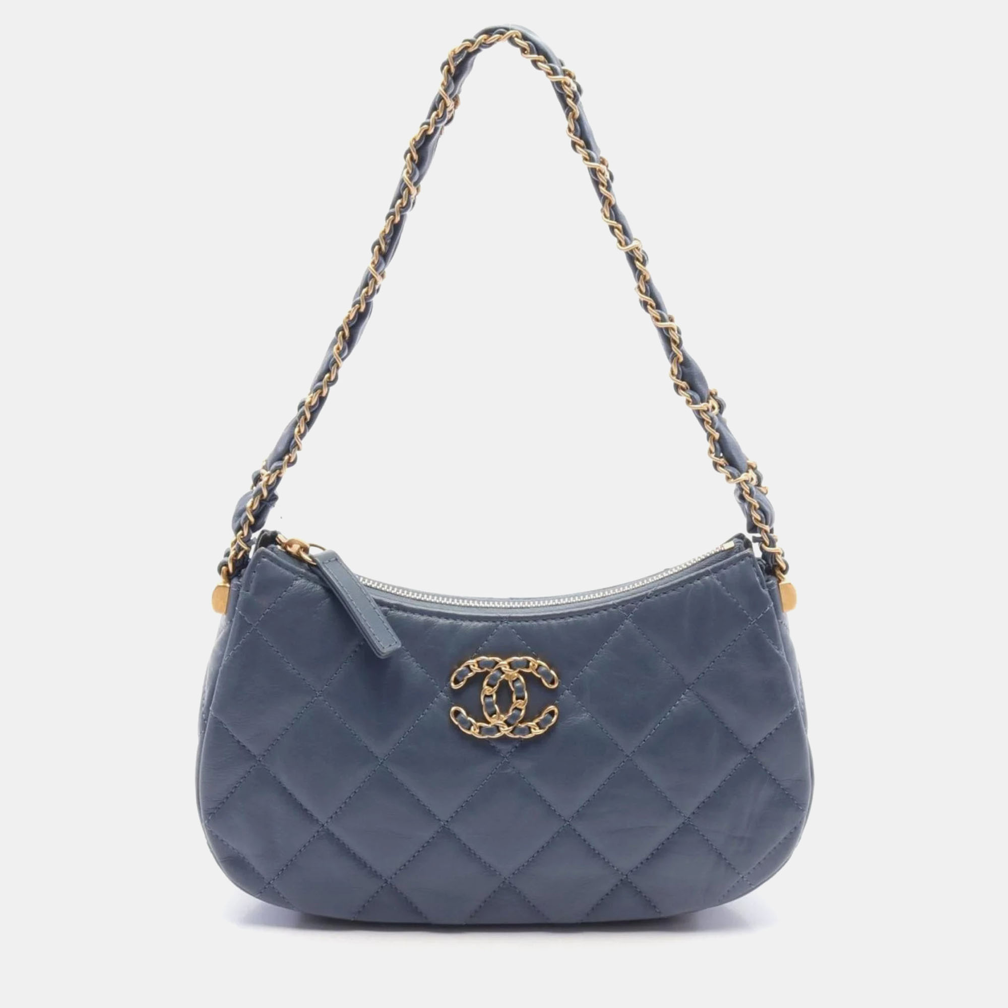 

Chanel Blue Leather 19 Hobo Shoulder Bag