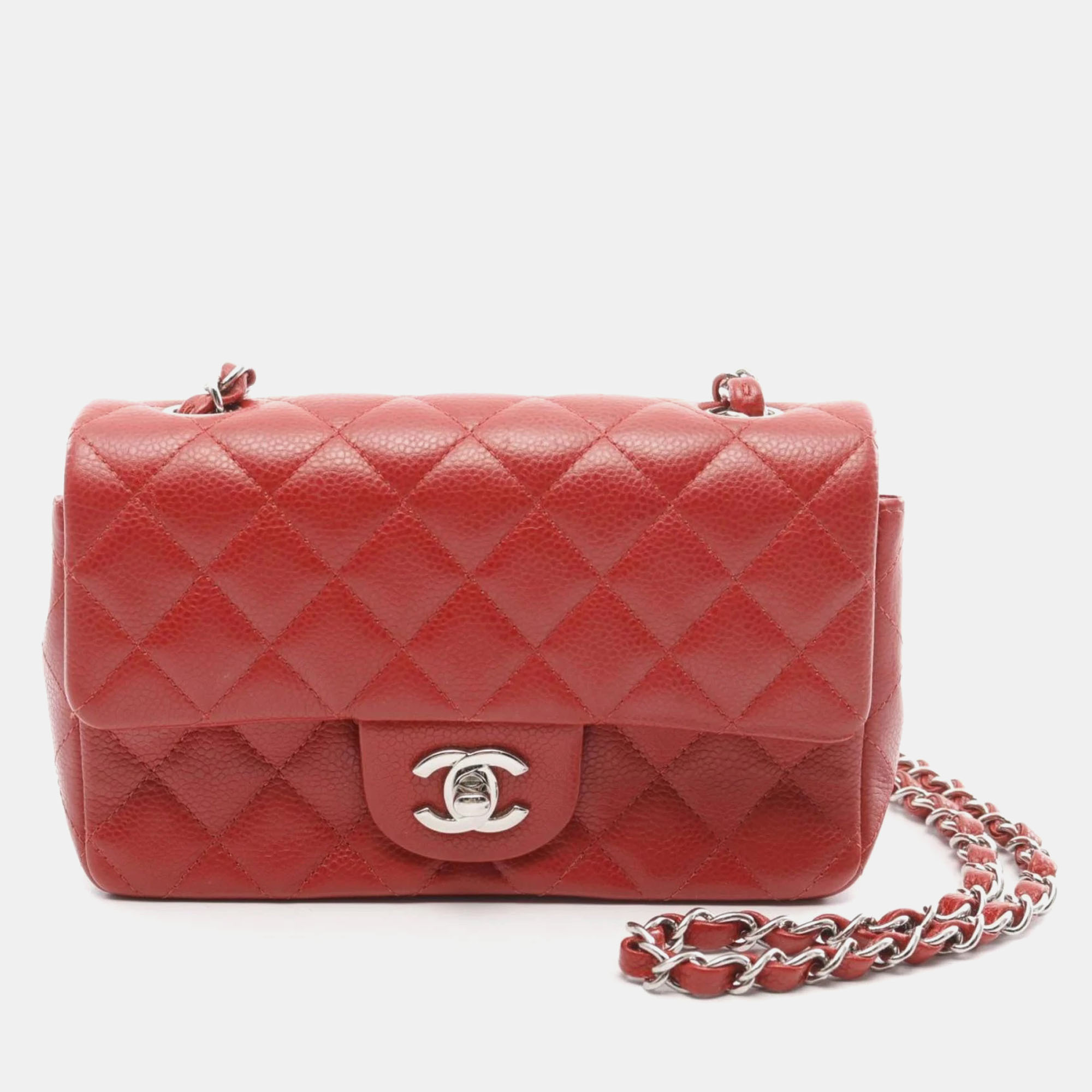 

Chanel Red Leather Flap Shoulder Bag