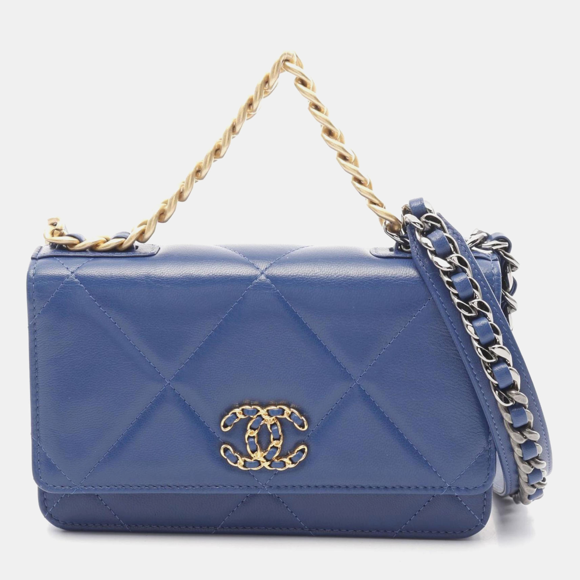 

Chanel Blue Lambskin Leather 19 Shoulder Bag