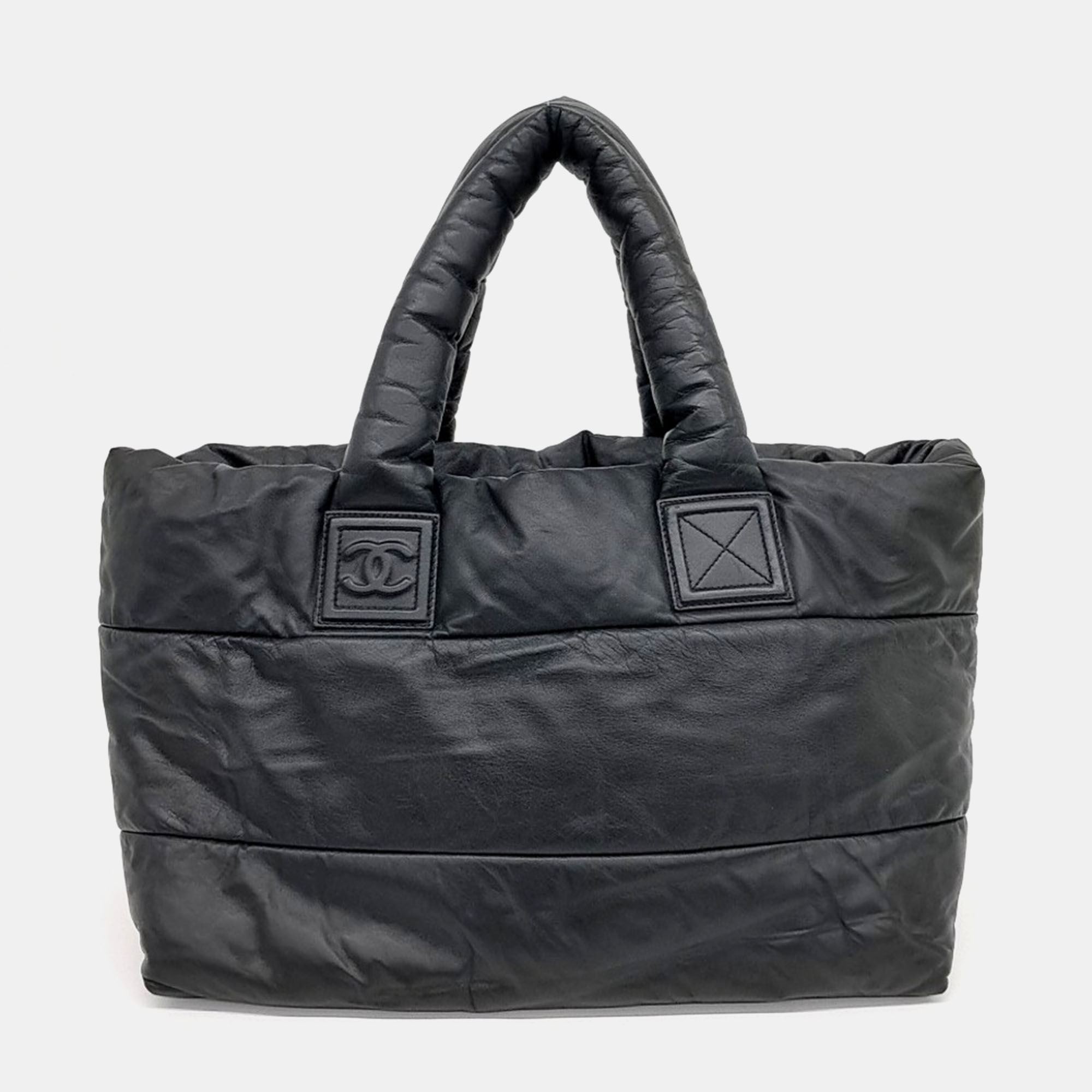 

Chanel Black Leather Cocoon Tote Bag