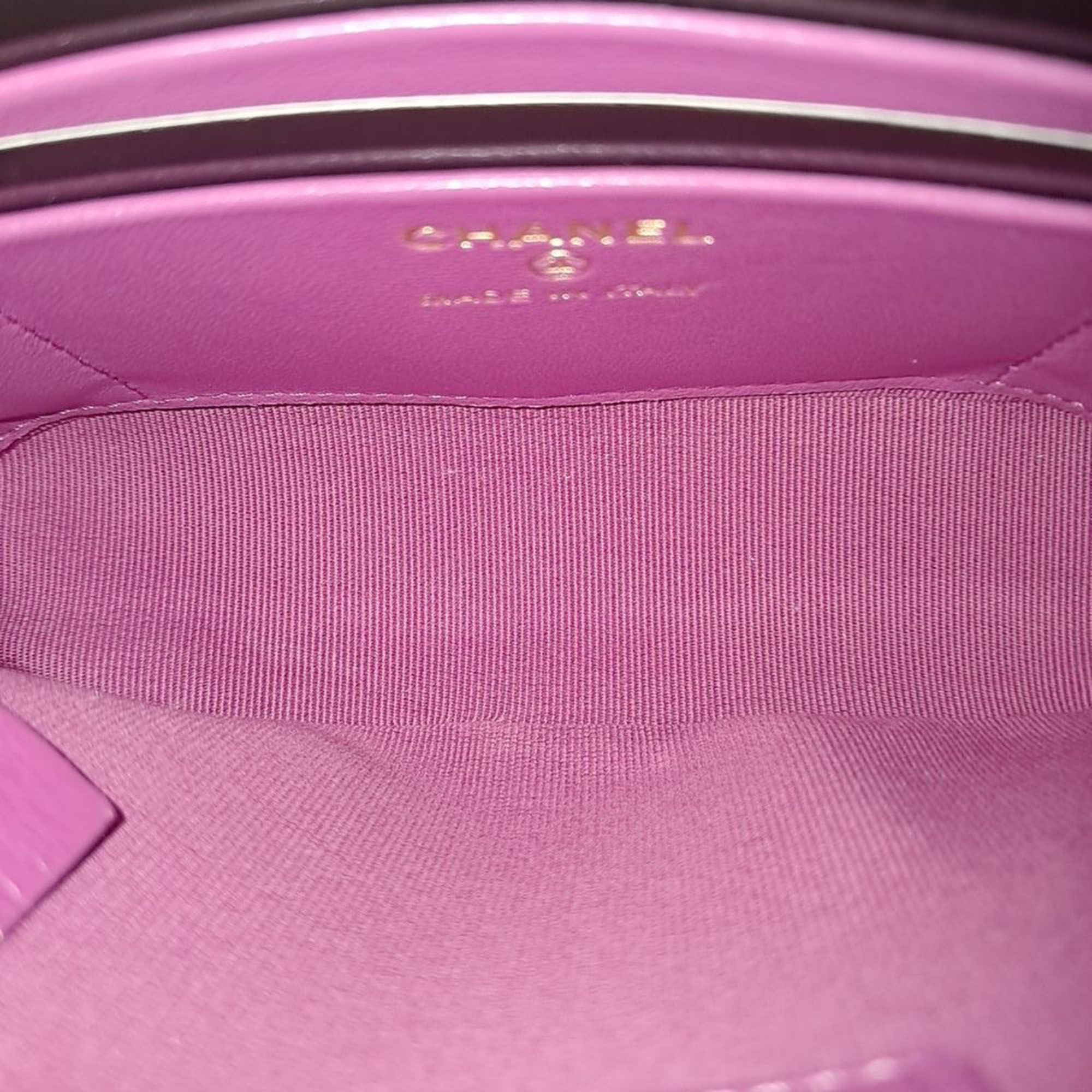 Chanel Purple Tweed mini chain Crossbody bag 