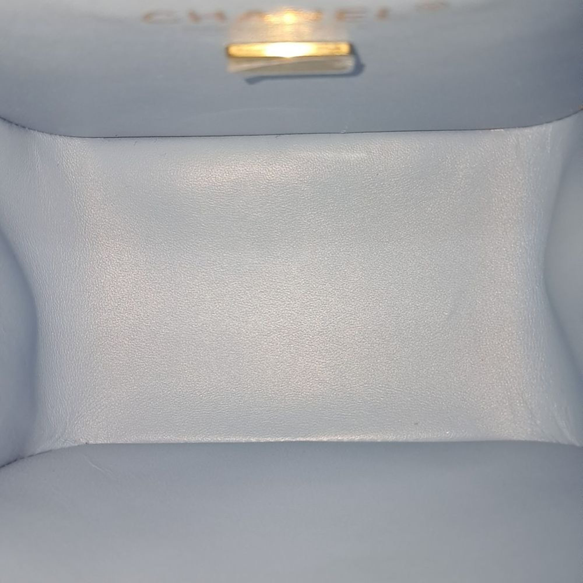 Chanel Blue Leather Classic Mini Bucket Bag 