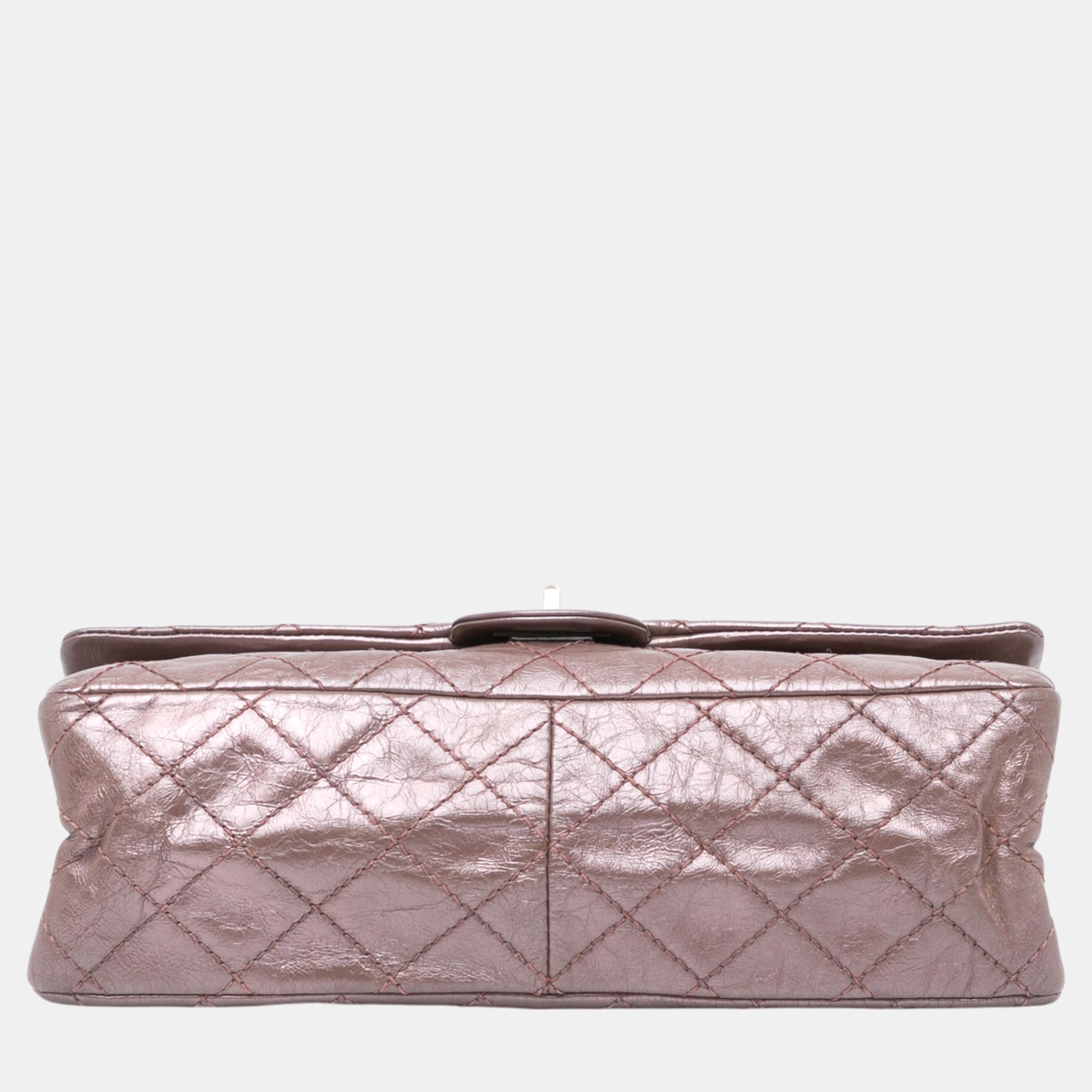 Chanel Pink Reissue 2.55 Aged Metallic Calfskin Double Flap 226 