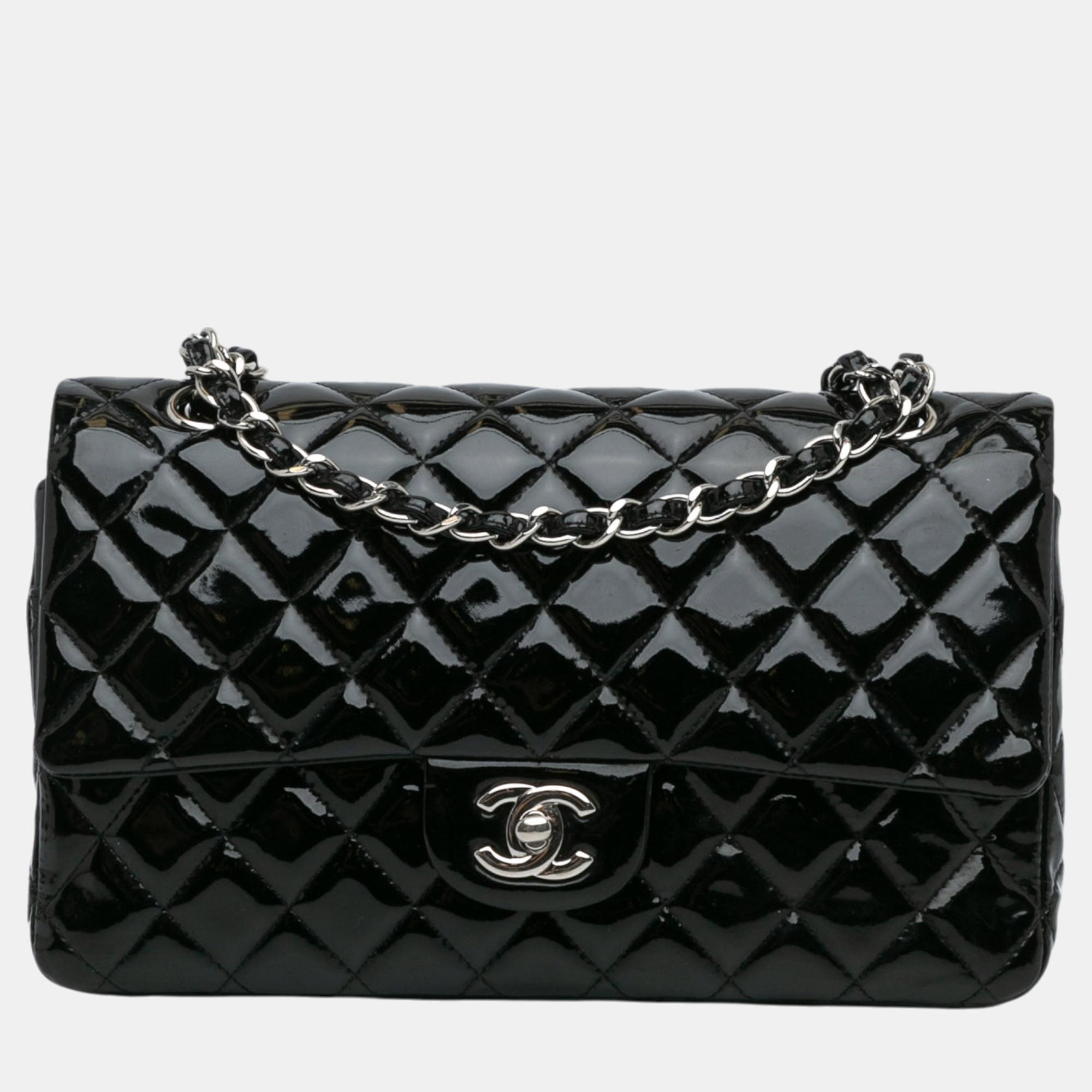 

Chanel Black Medium Classic Patent Double Flap