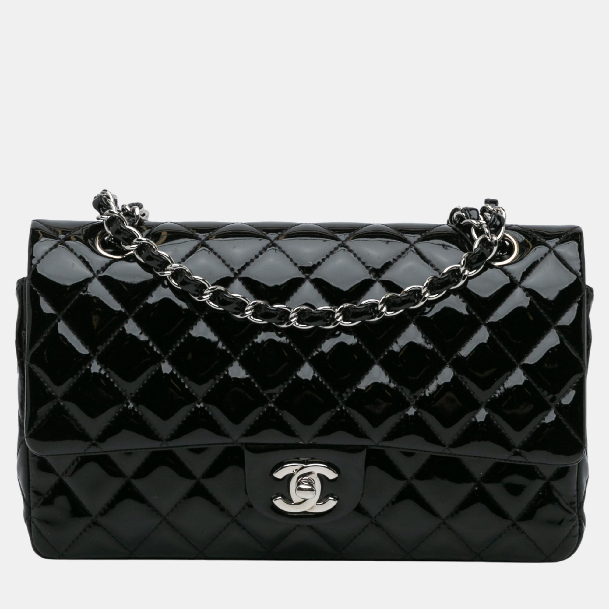 

Chanel Black Medium Classic Patent Double Flap