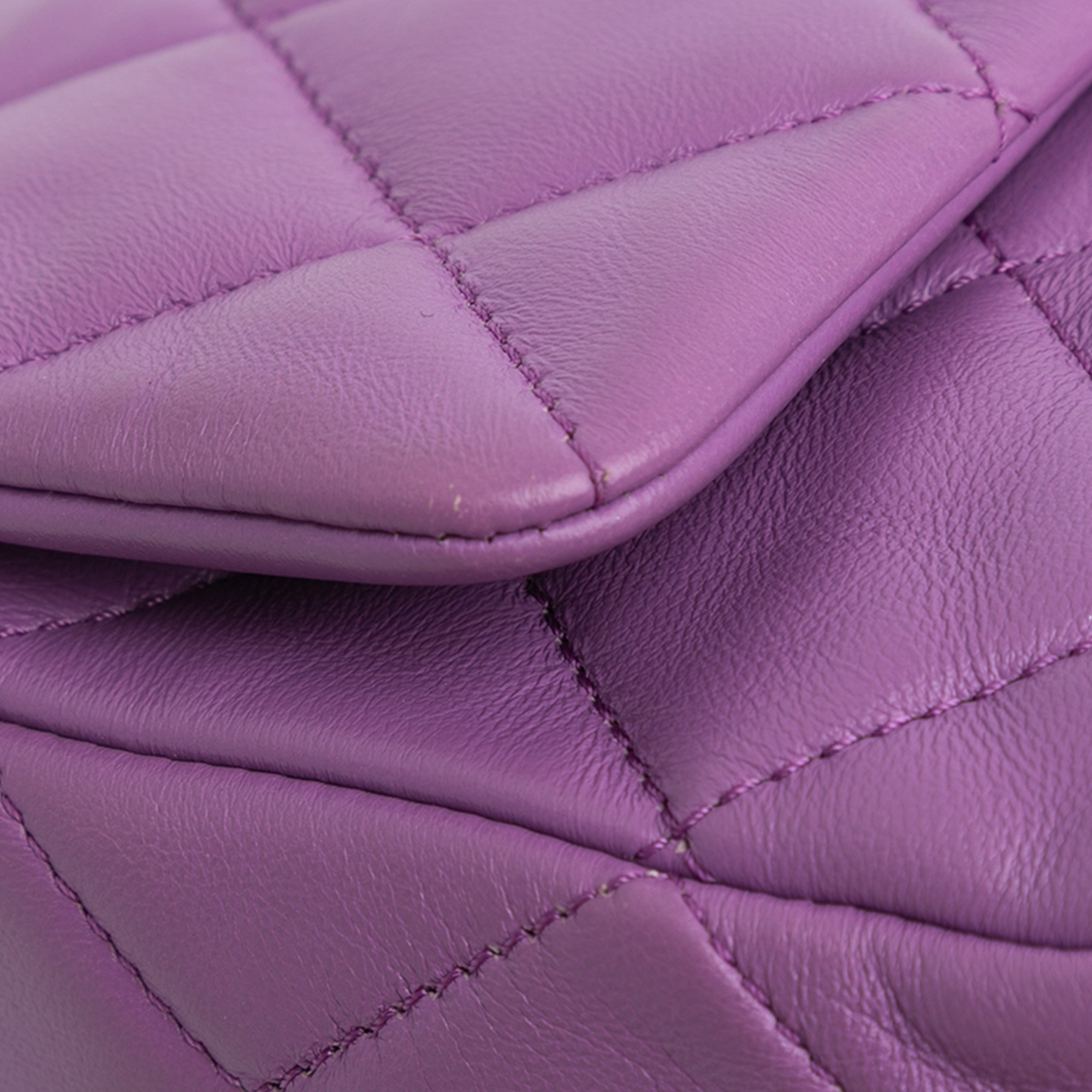 Chanel Purple Mini Quilted Lambskin Candy Chain Flap 