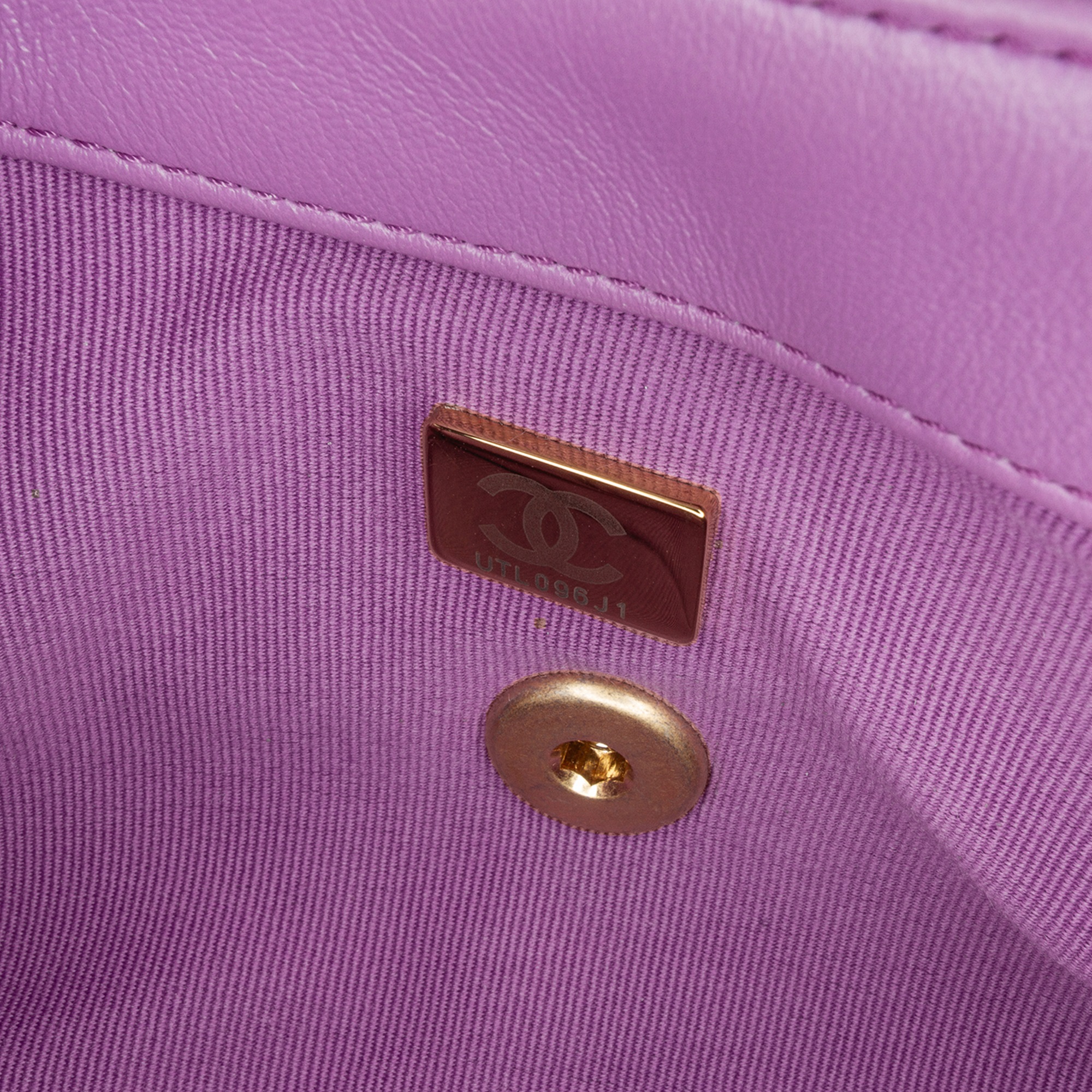 Chanel Purple Mini Quilted Lambskin Candy Chain Flap 