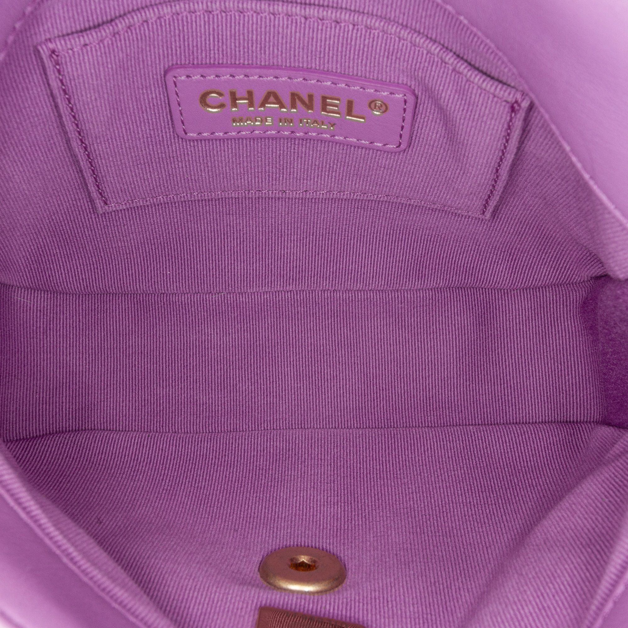 Chanel Purple Mini Quilted Lambskin Candy Chain Flap 