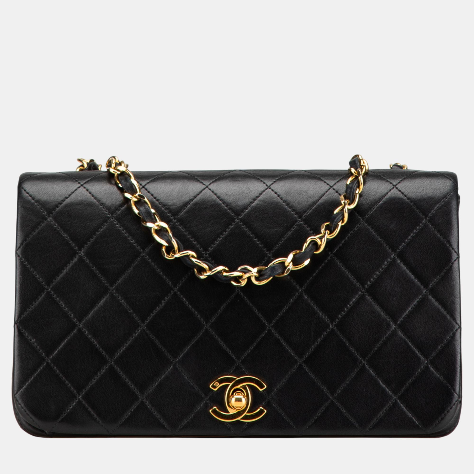 

Chanel Black CC Quilted Lambskin Full Flap