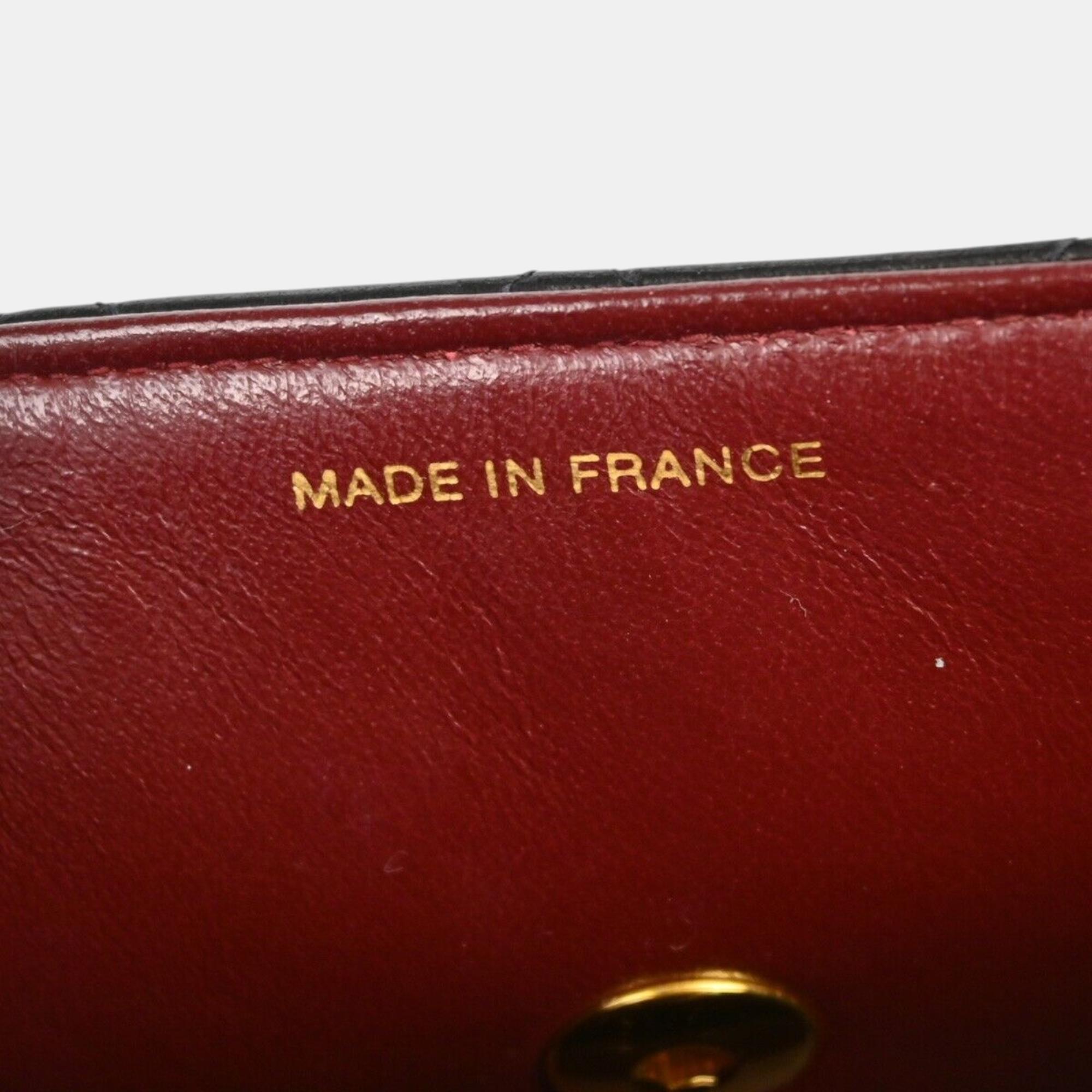Chanel Black Lambskin Single Flap Handbag 