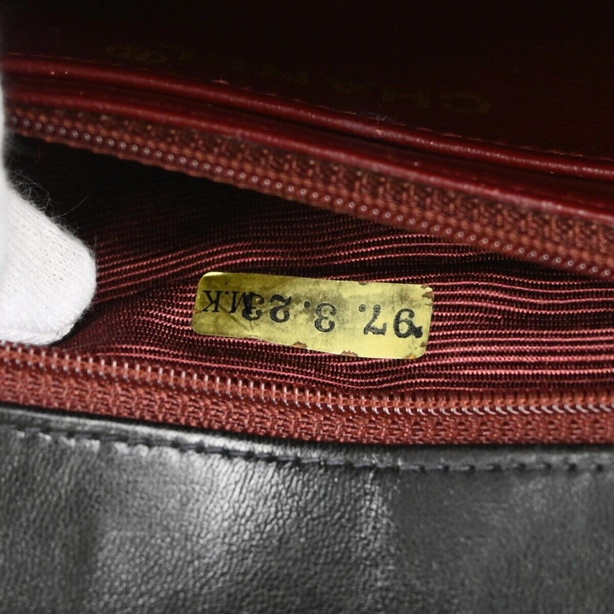 Chanel Black Lambskin Single Flap Handbag 