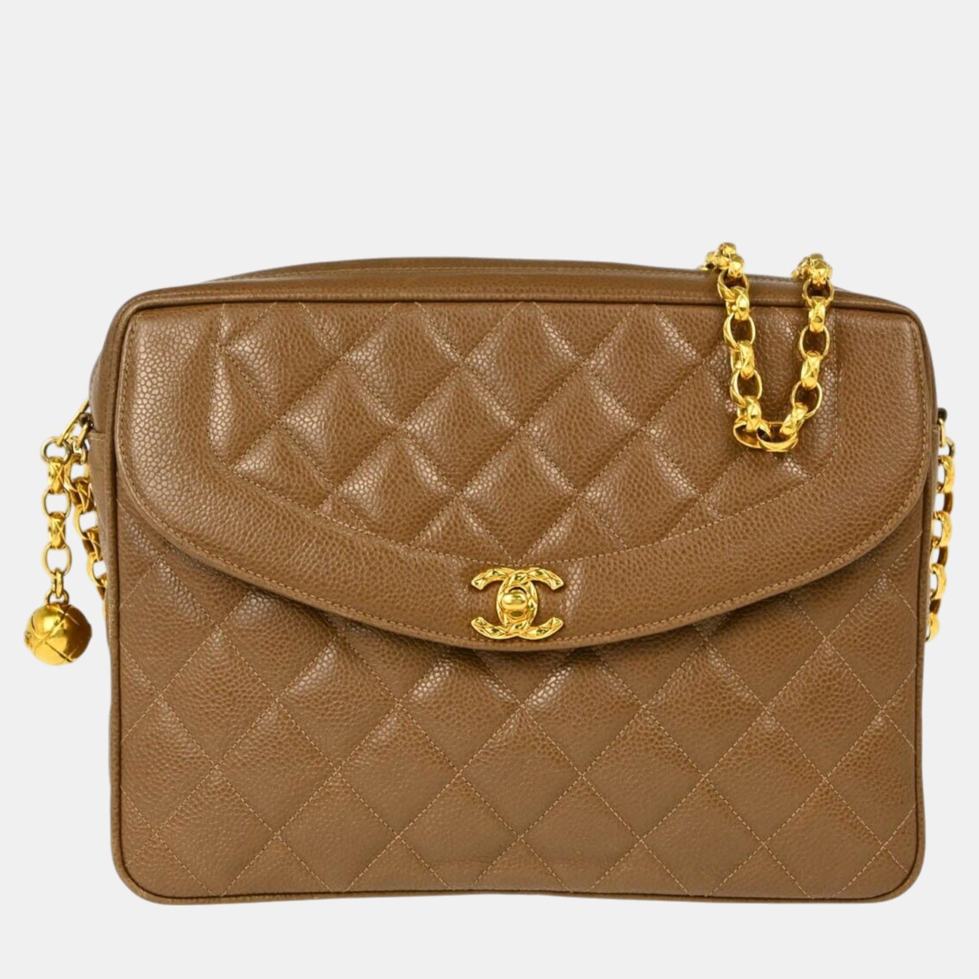 

Chanel Brown Leather Camera Bag