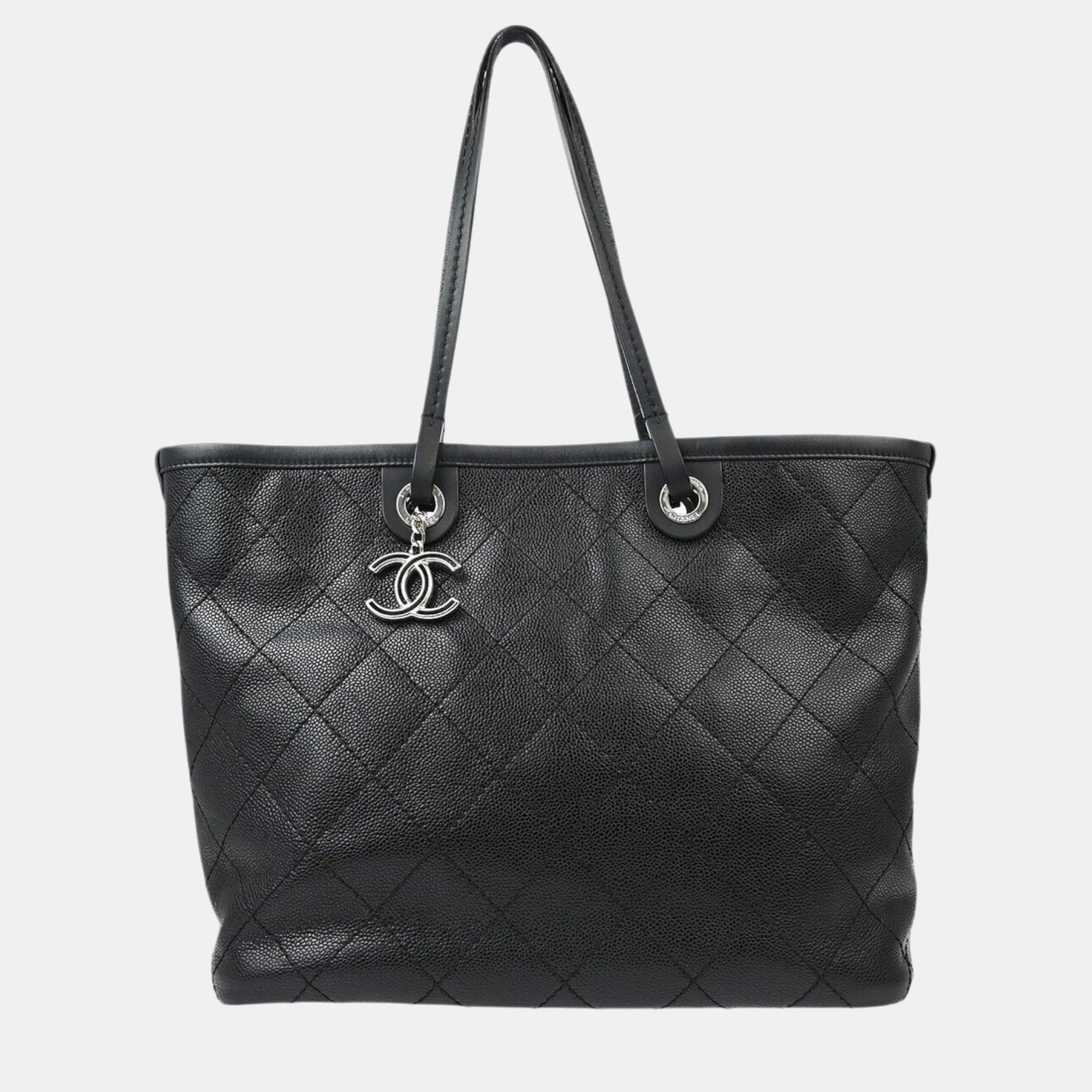 

Chanel Black Calfskin Shopping Fever Tote Bag