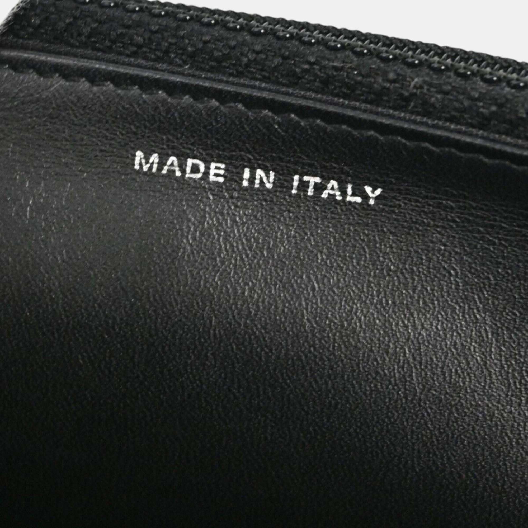 Chanel Black Calfskin CC Wallet On Chain 