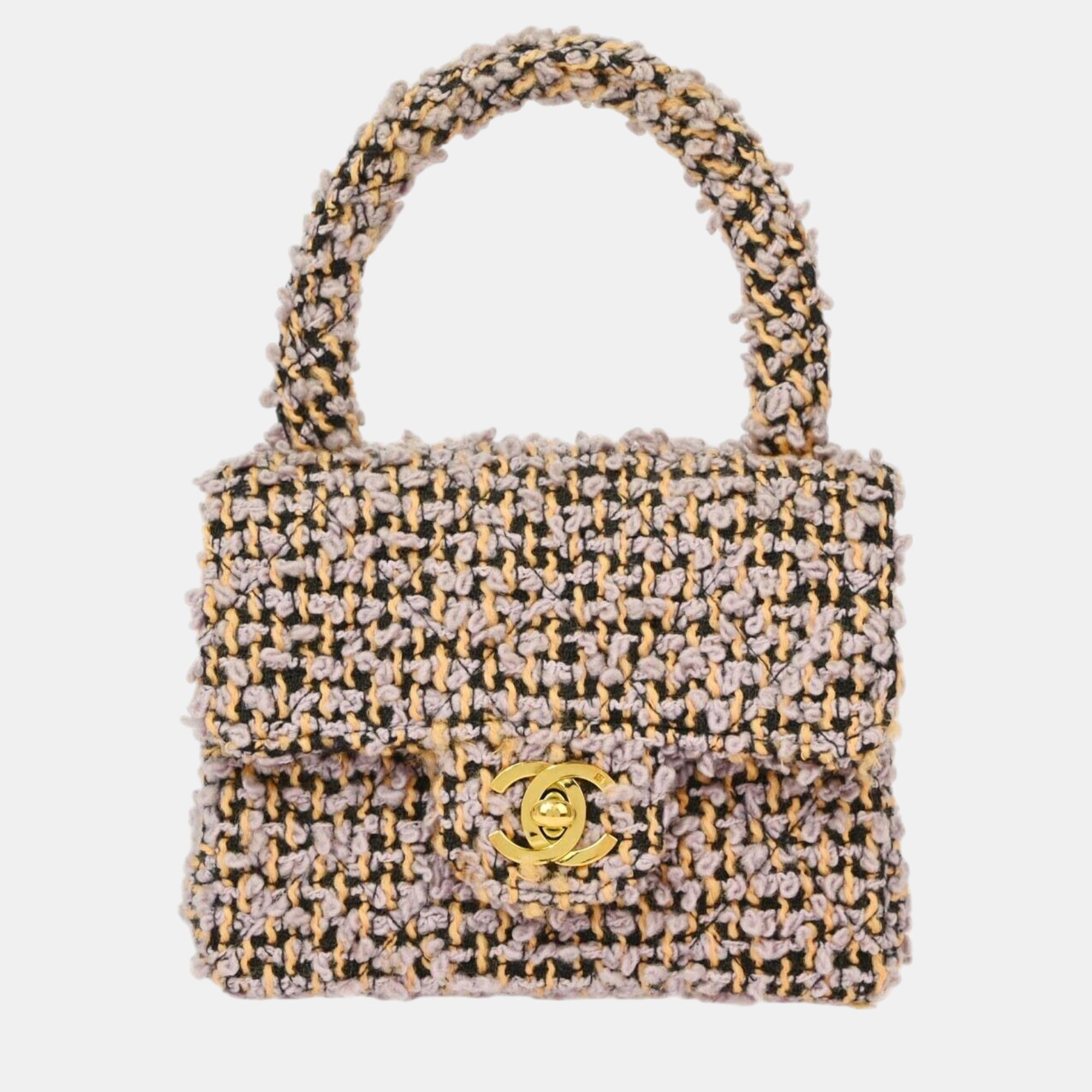 

Chanel Multicolour Tweed Mini Square Handbag, Multicolor