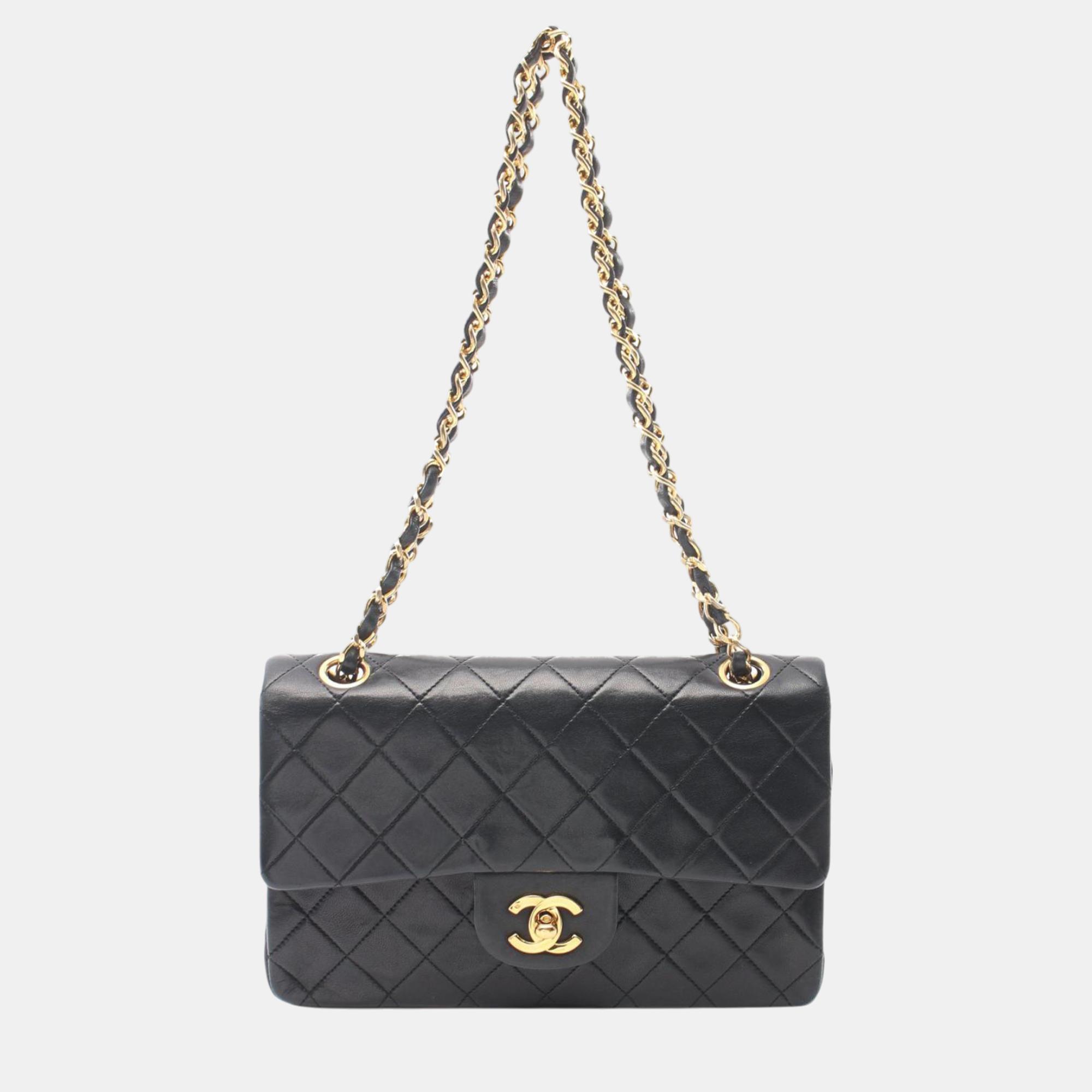 

Chanel Black Small Classic Lambskin Double Flap