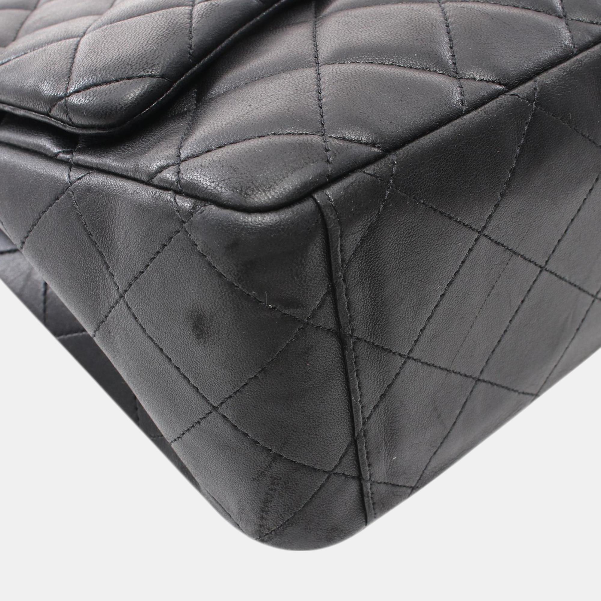 Chanel Black Maxi Classic Lambskin Single Flap 