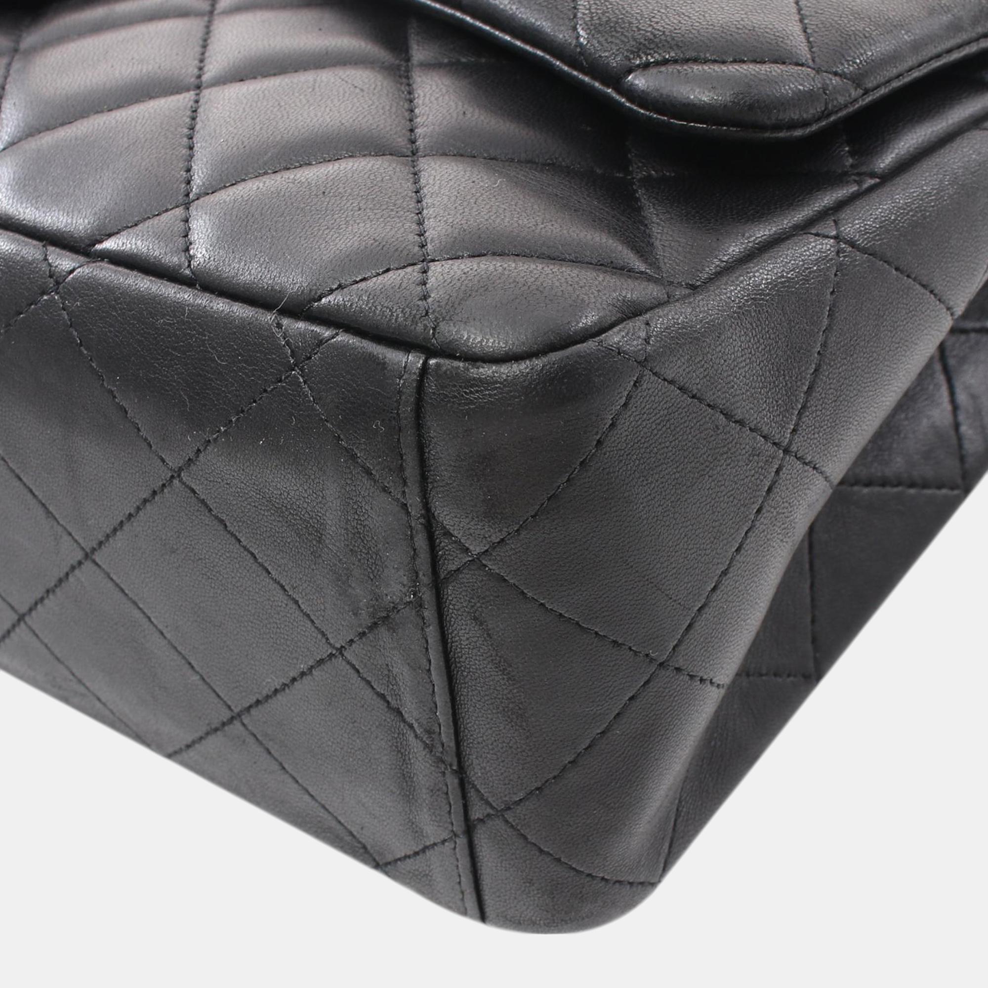Chanel Black Maxi Classic Lambskin Single Flap 