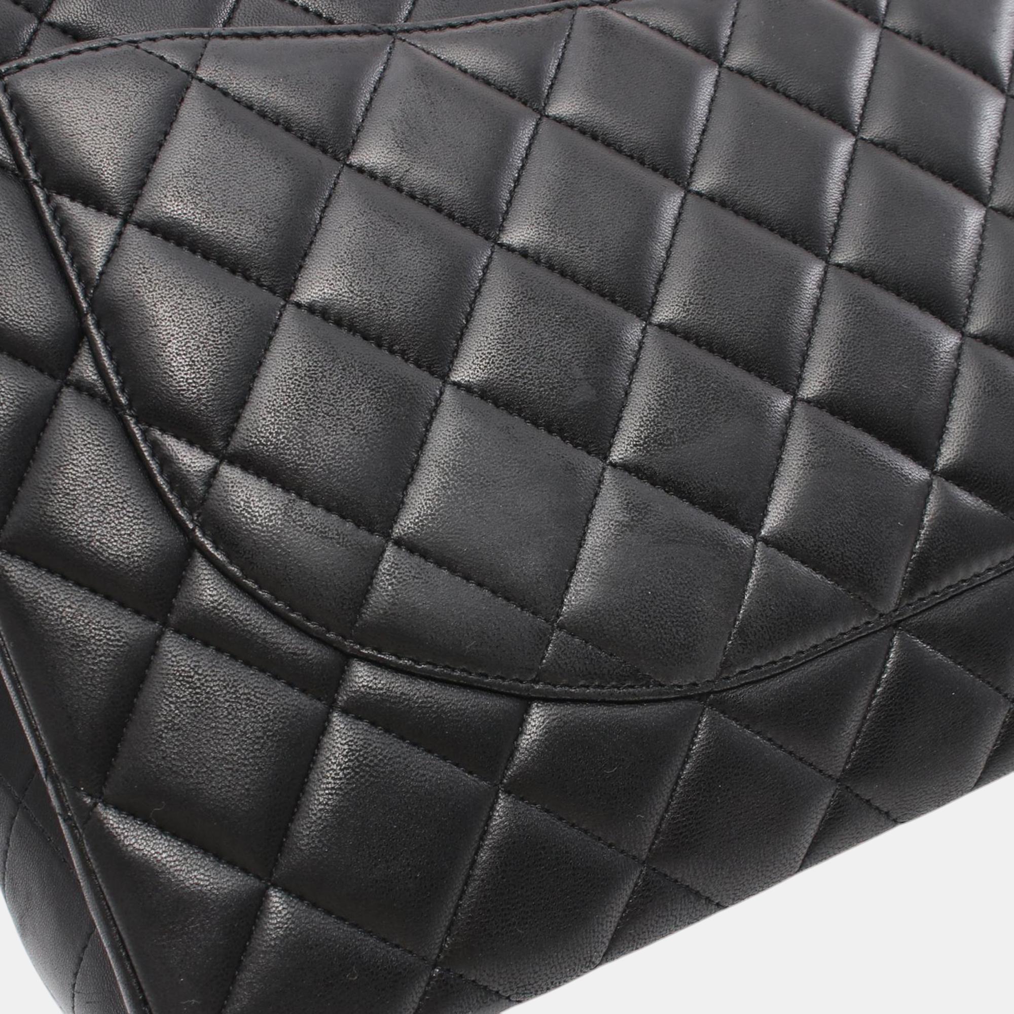 Chanel Black Maxi Classic Lambskin Single Flap 