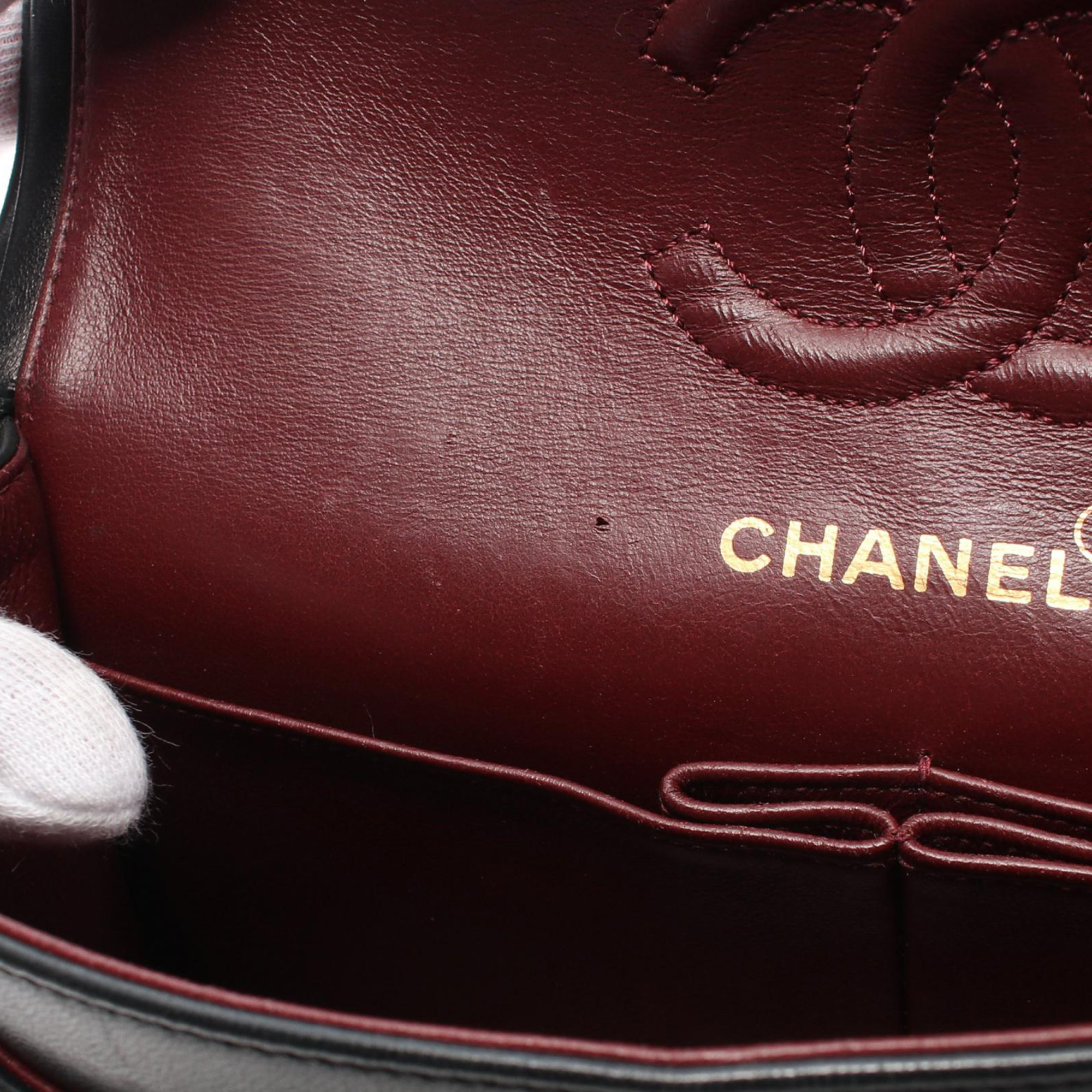 Chanel Black Small Classic Lambskin Double Flap 