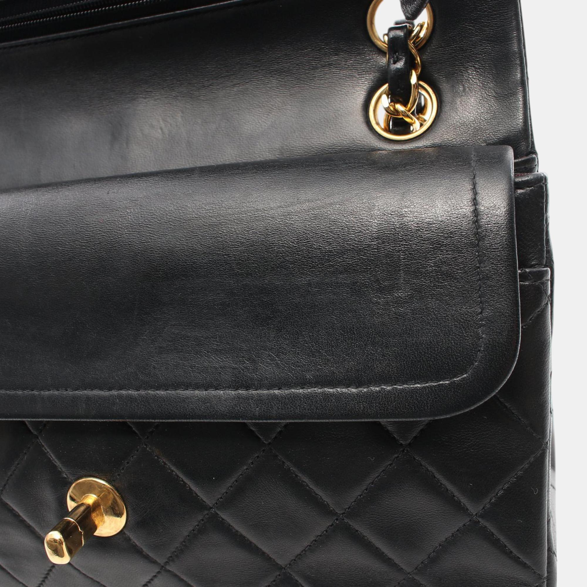 Chanel Black Small Classic Lambskin Double Flap 