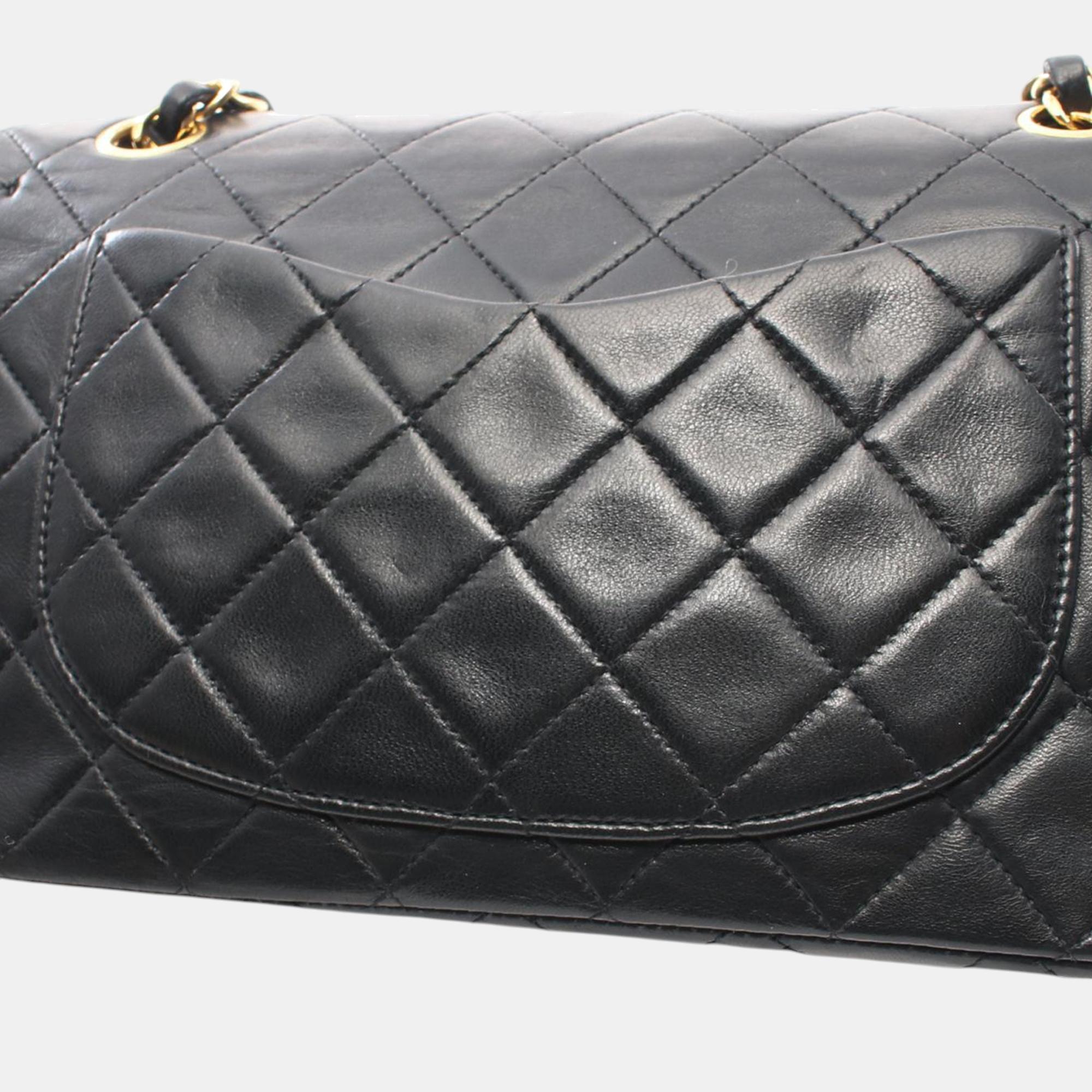 Chanel Black Small Classic Lambskin Double Flap 