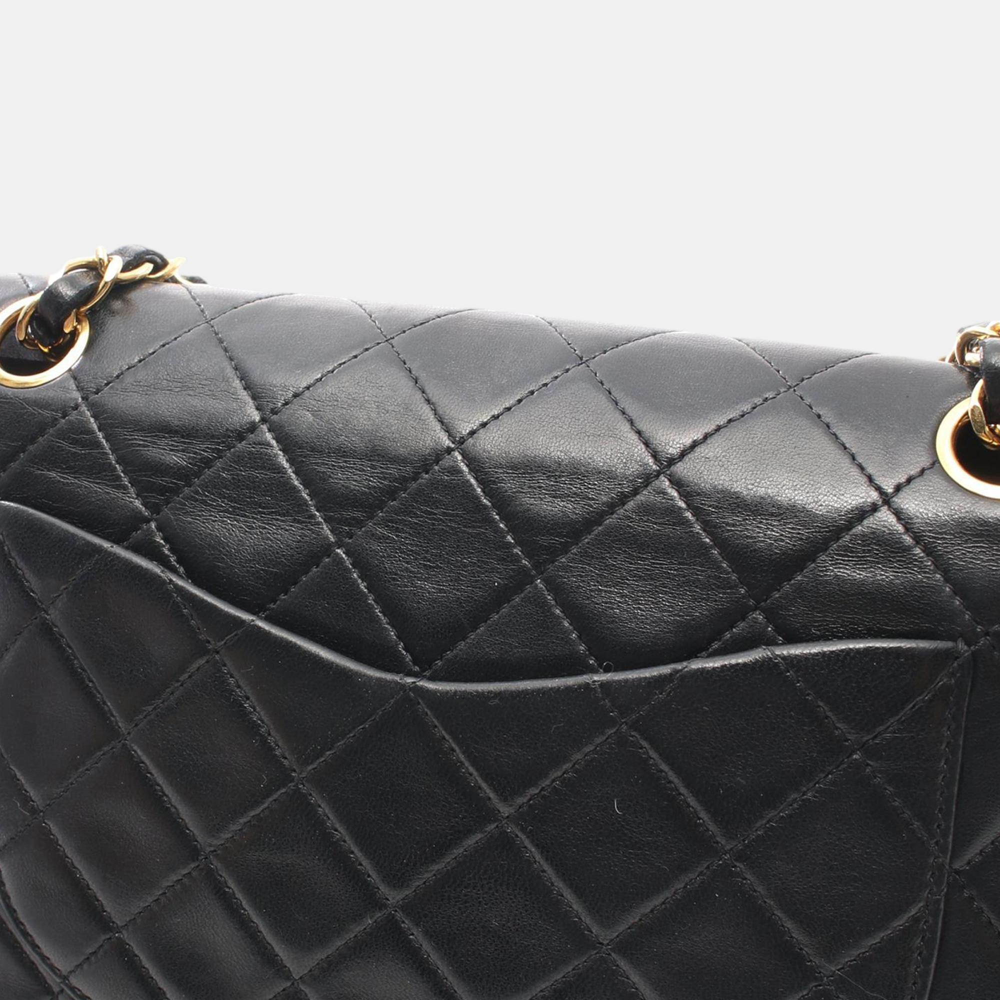 Chanel Black Small Classic Lambskin Double Flap 