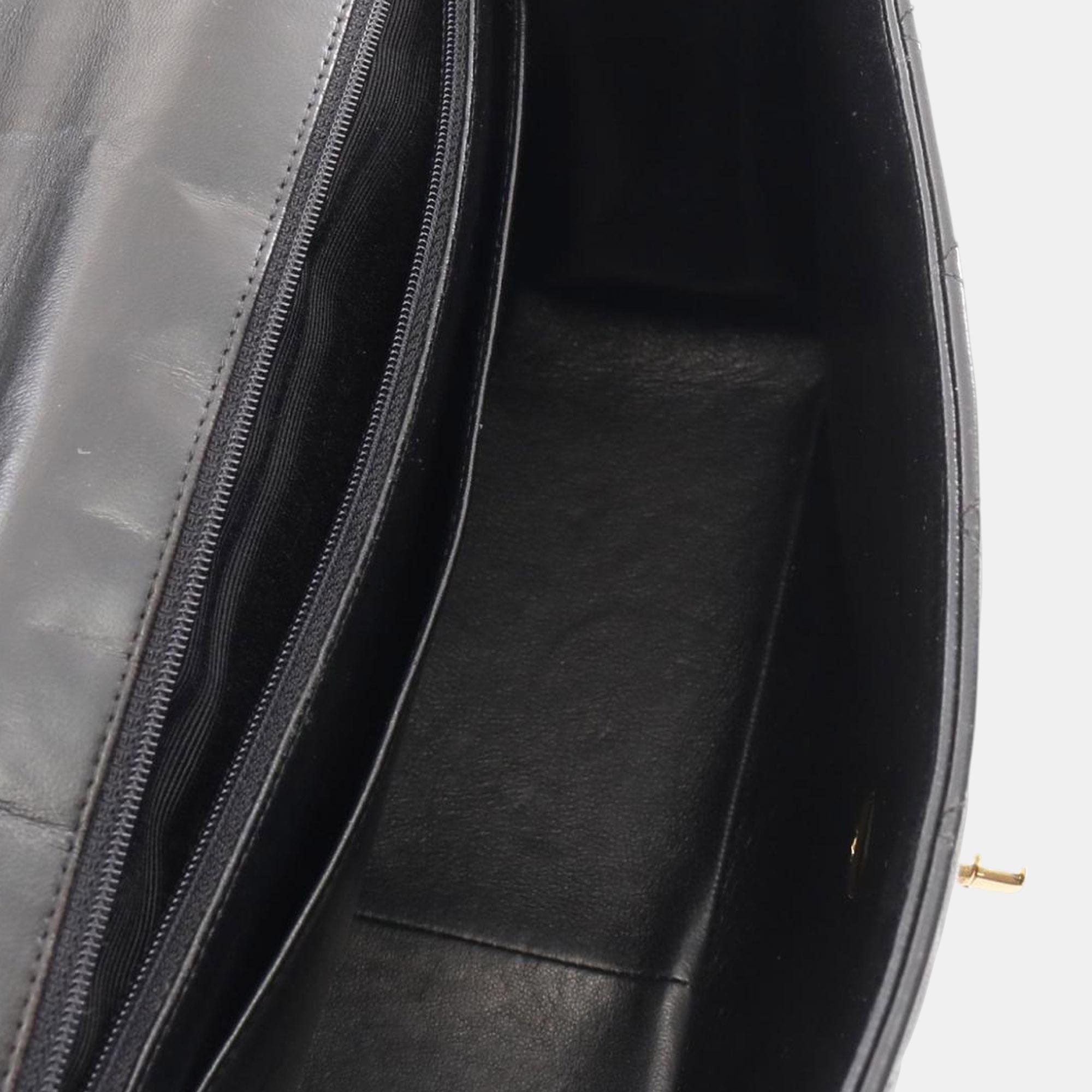 Chanel Black Jumbo Classic Lambskin Single Flap 