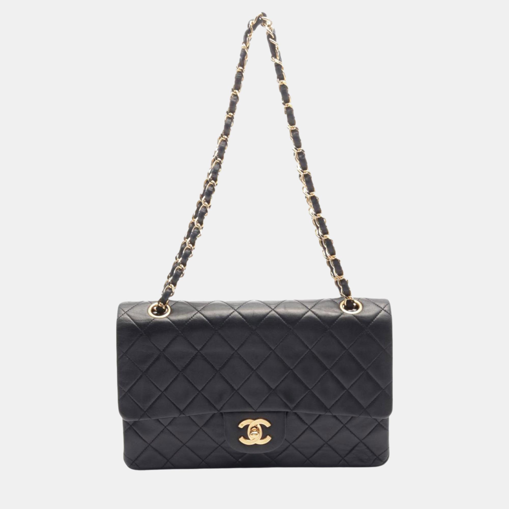 

Chanel Black Medium Classic Lambskin Double Flap