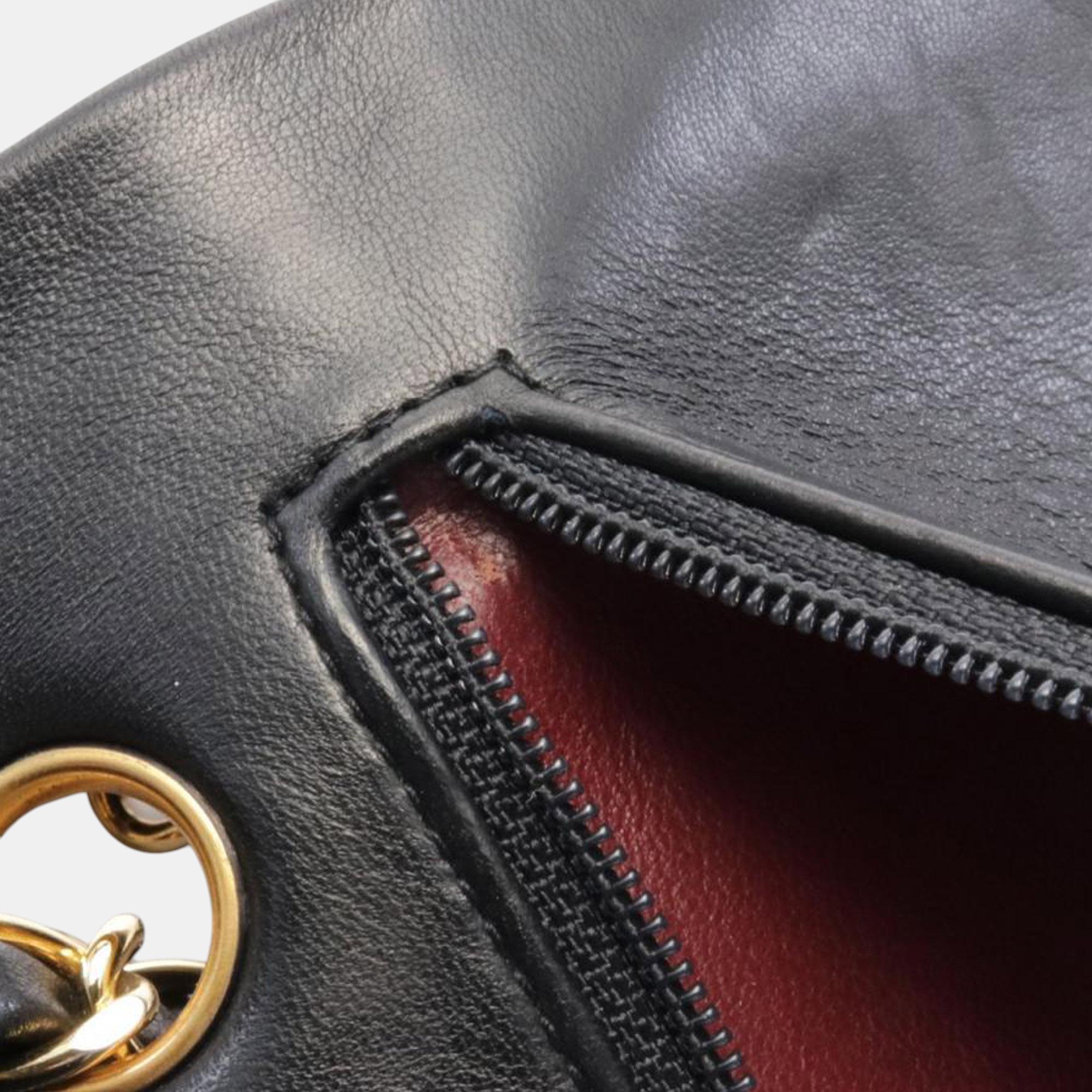 Chanel Black Medium Classic Lambskin Double Flap 