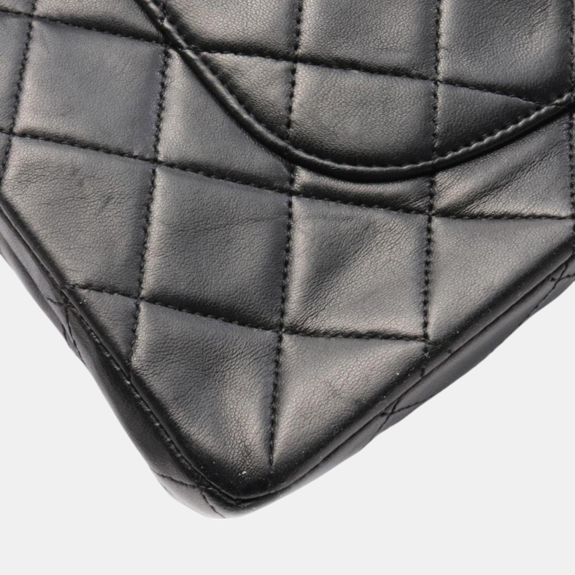 Chanel Black Medium Classic Lambskin Double Flap 