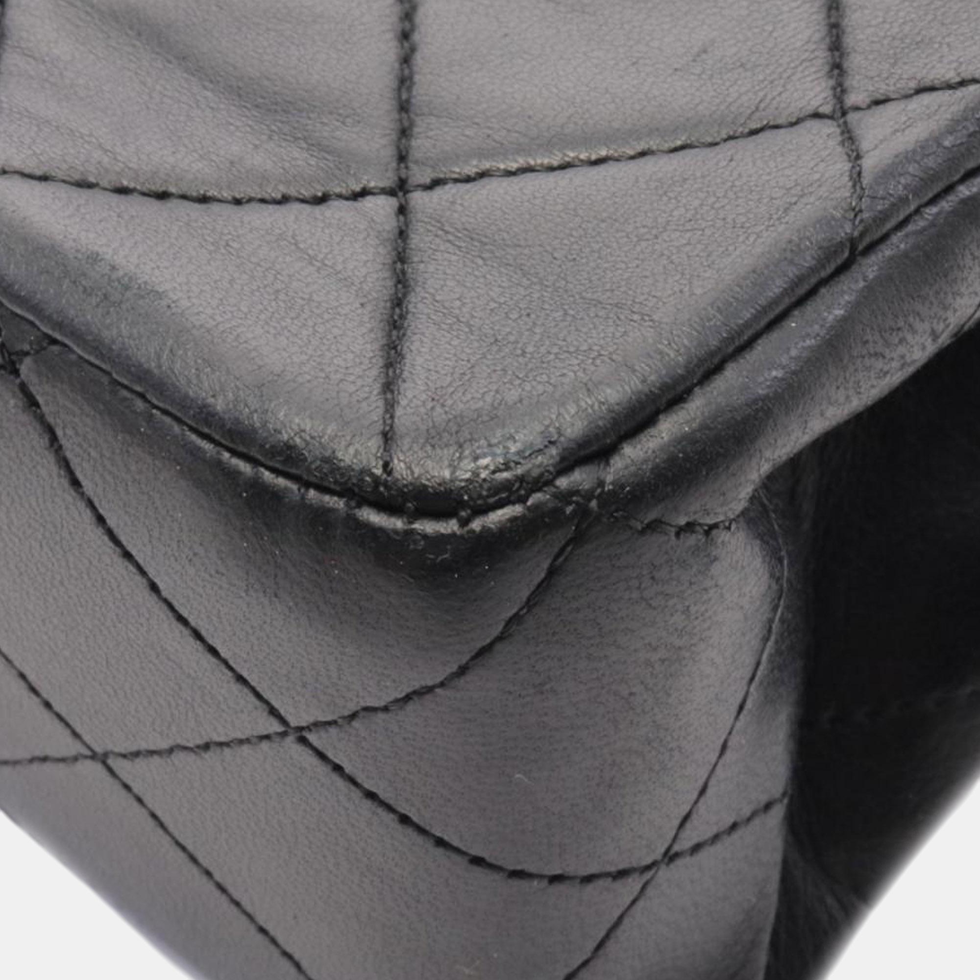 Chanel Black Medium Classic Lambskin Double Flap 