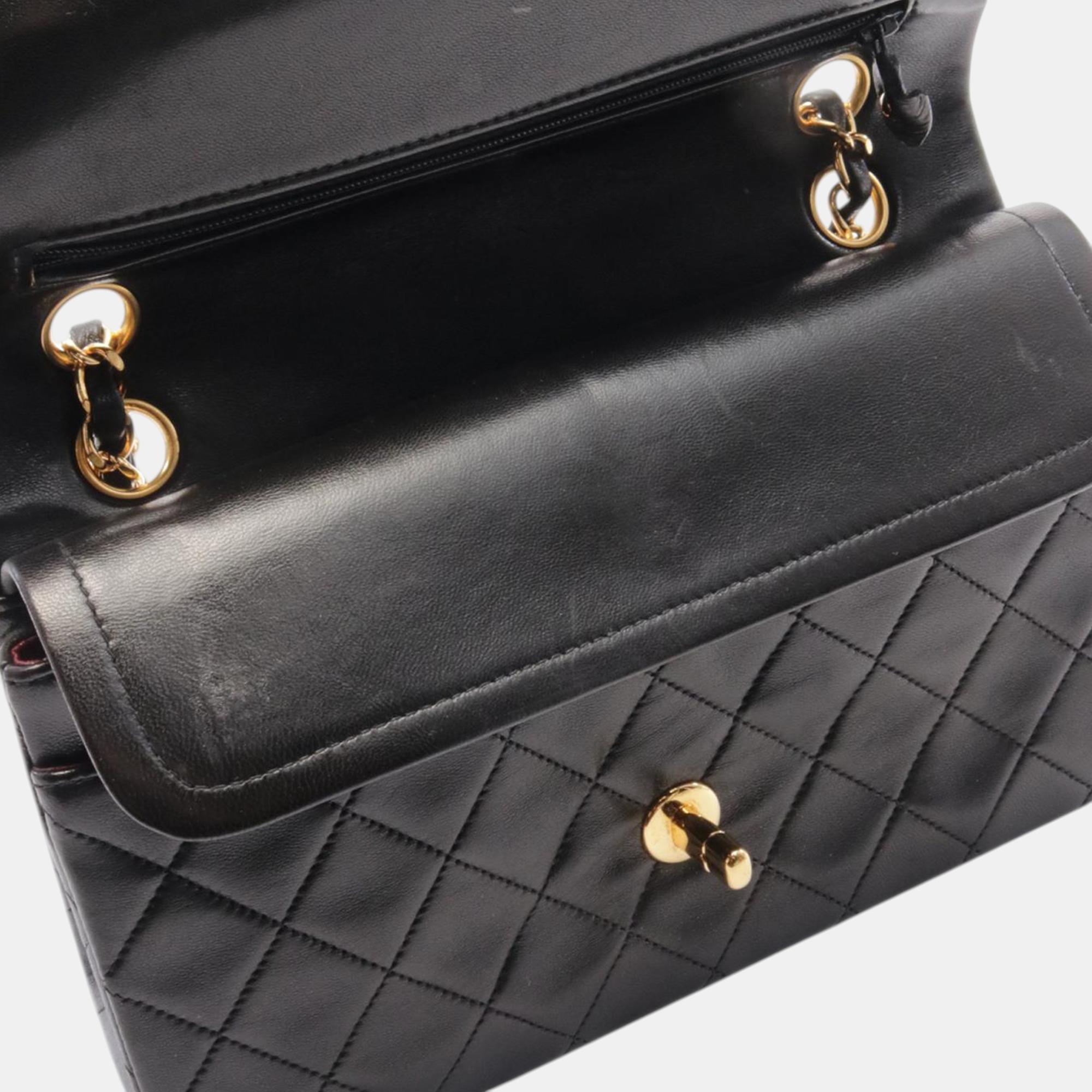 Chanel Black Small Classic Lambskin Double Flap 
