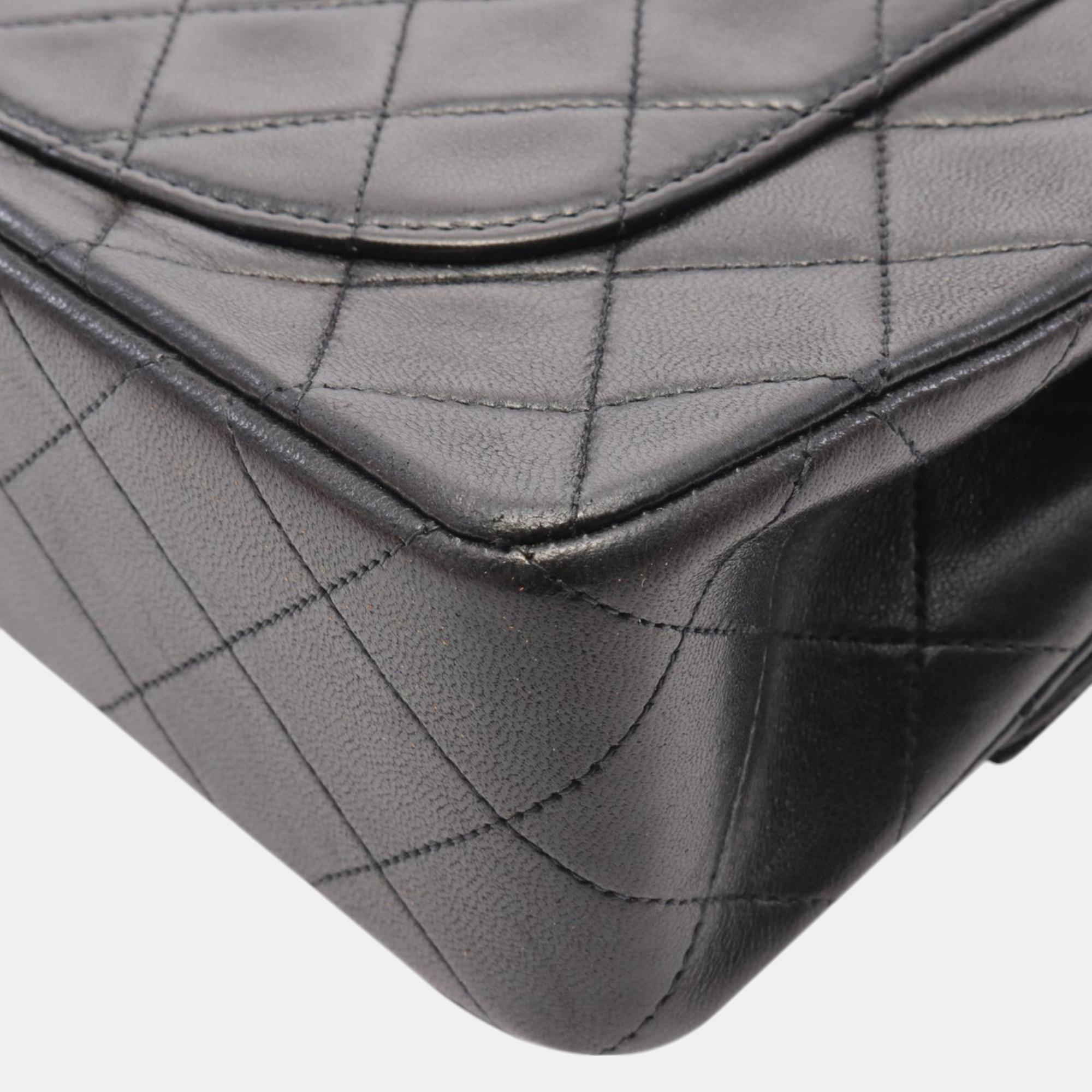 Chanel Black Small Classic Lambskin Double Flap 