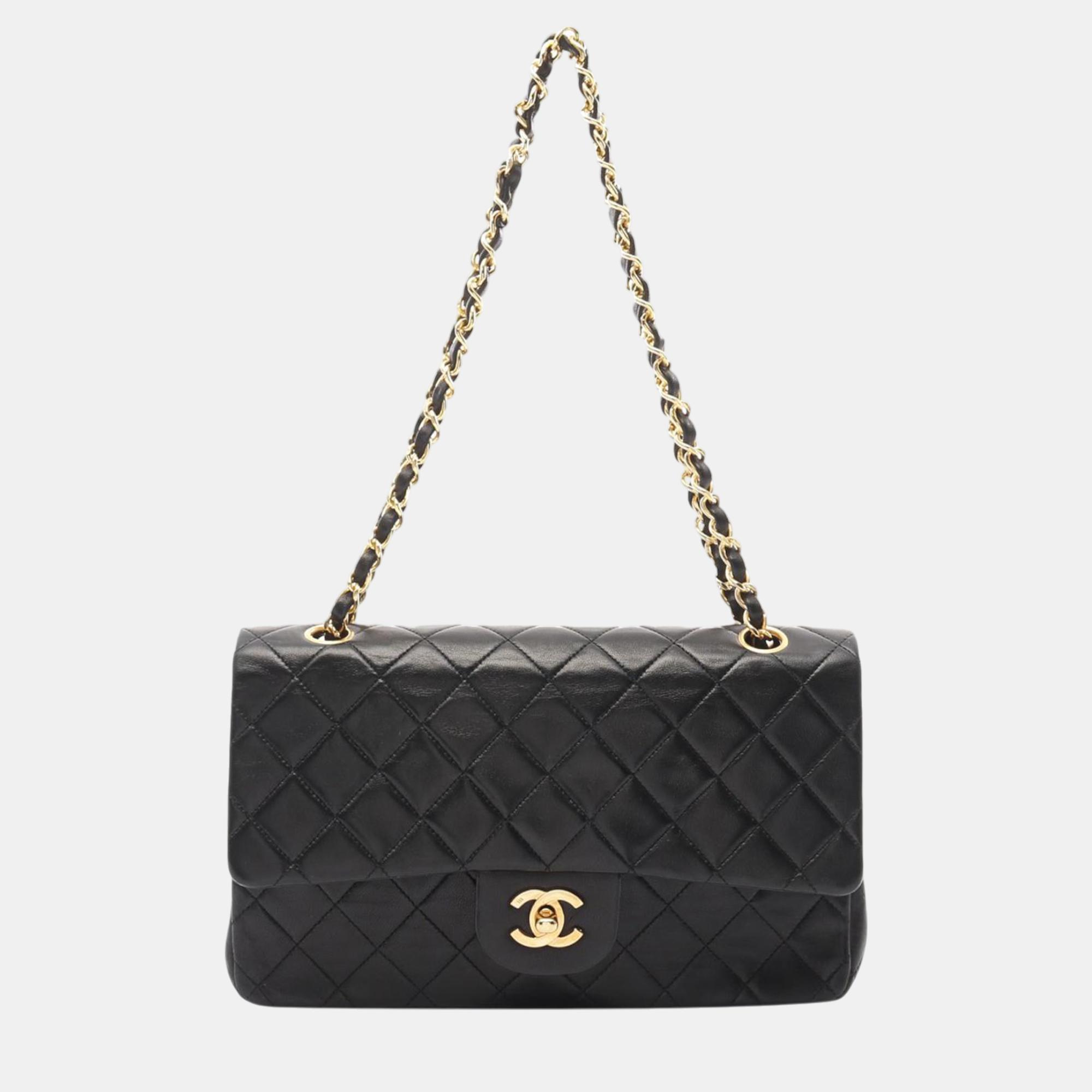 

Chanel Black Medium Classic Lambskin Double Flap