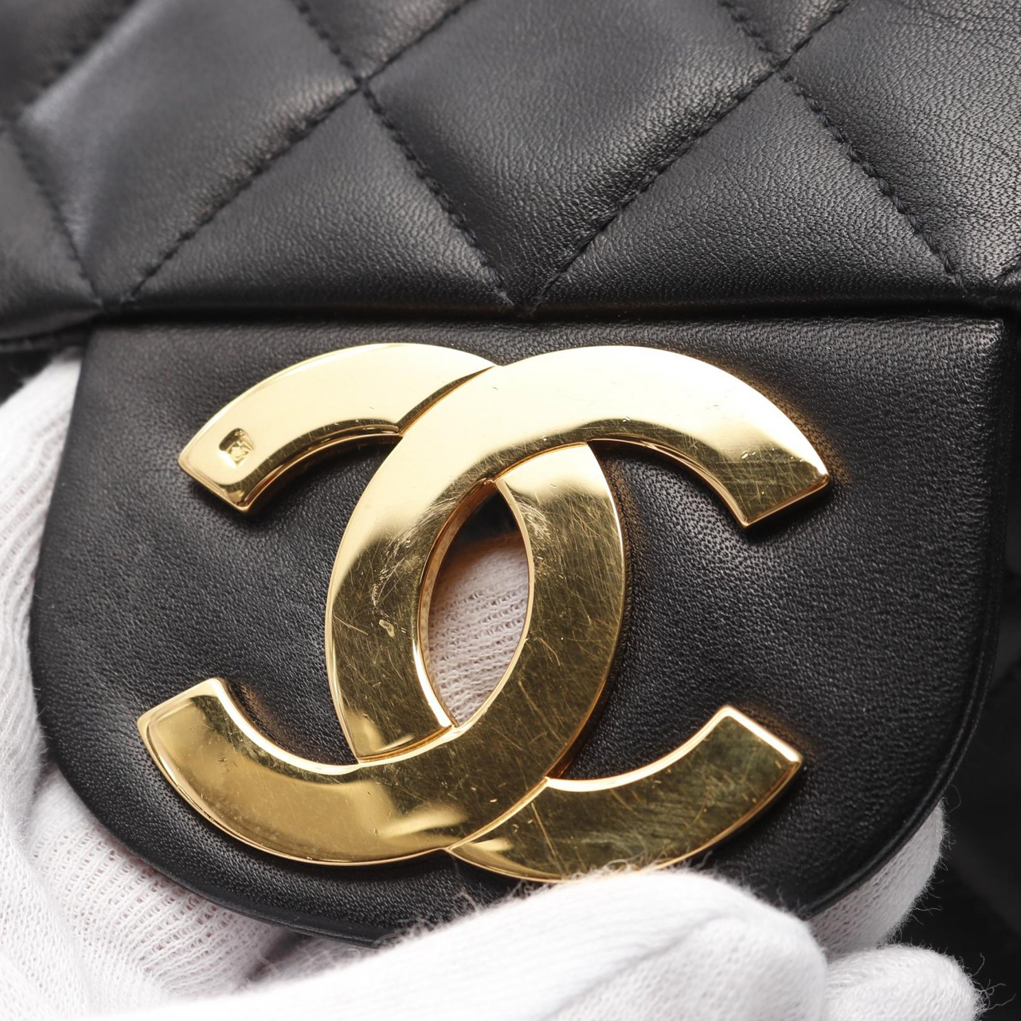 Chanel Black Maxi XL Classic Lambskin Single Flap 
