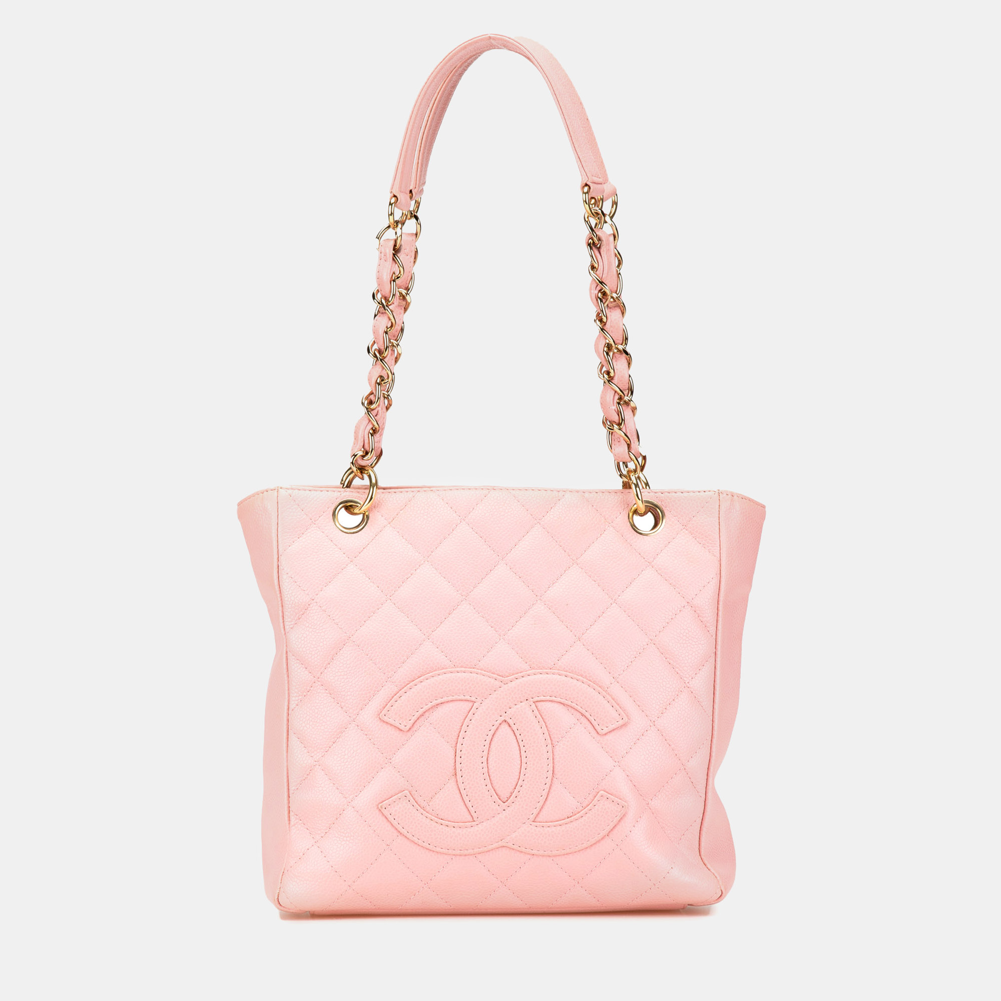 

Chanel Pink Caviar Petite Shopping Tote Bag