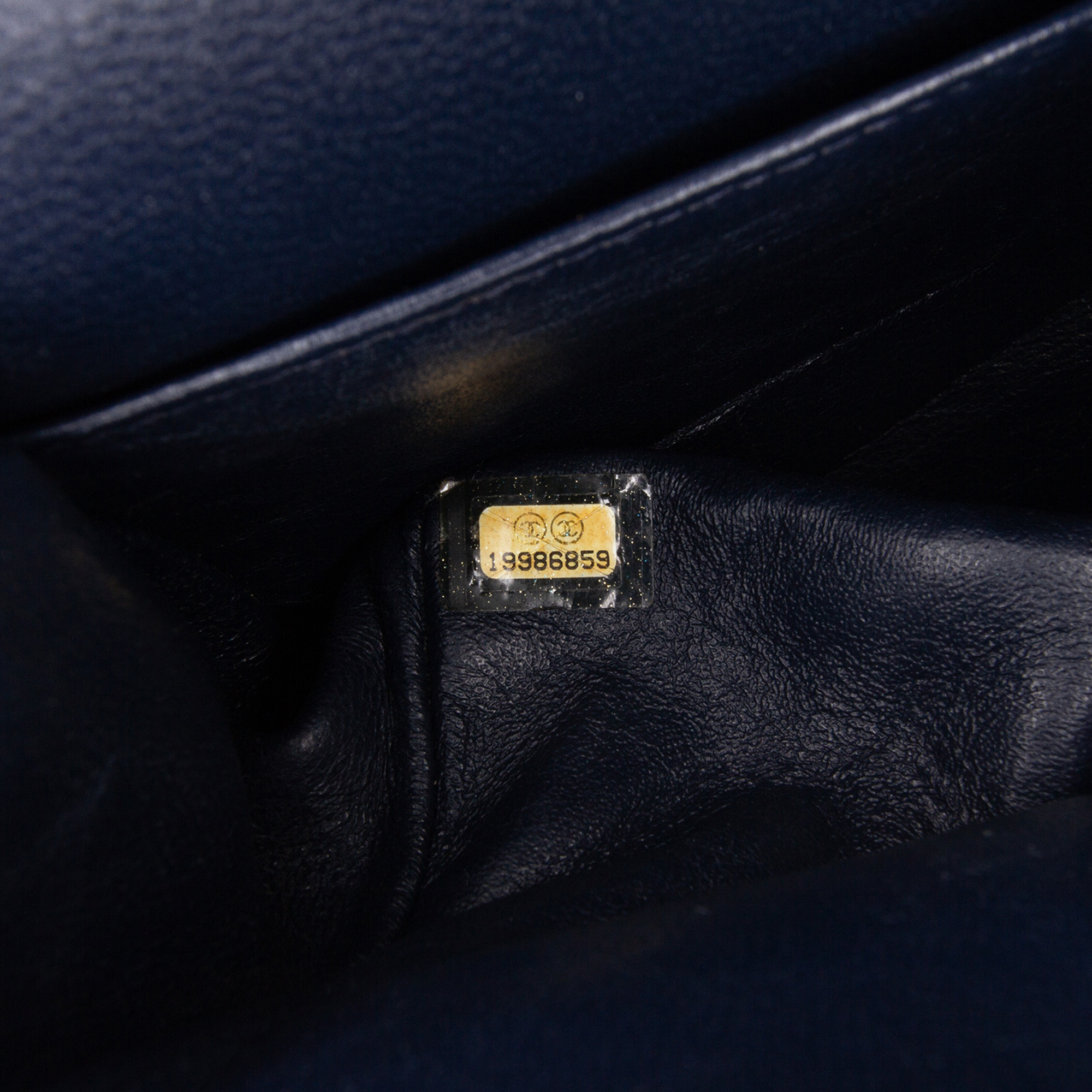 Chanel Blue Medium Classic Patent Double Flap 