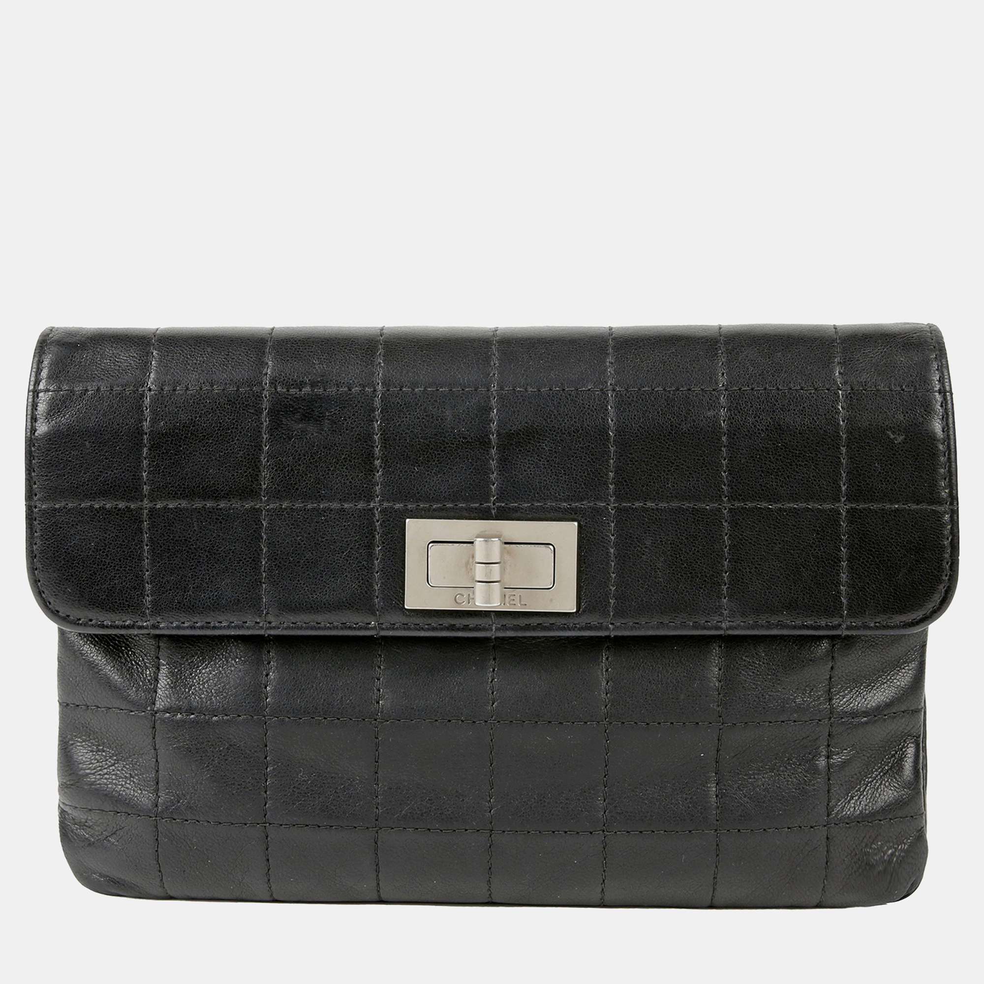 

Chanel 2.55 Lambskin Belt Bag Pouch, Black