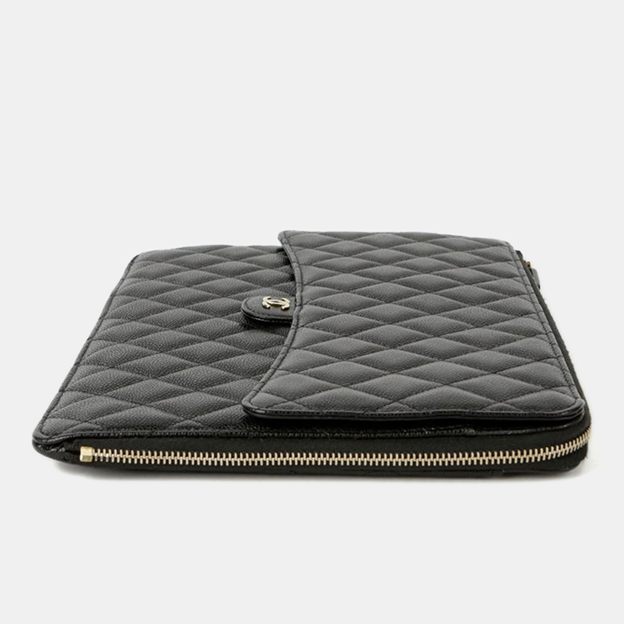 Chanel Caviar Skin Flap Clutch 
