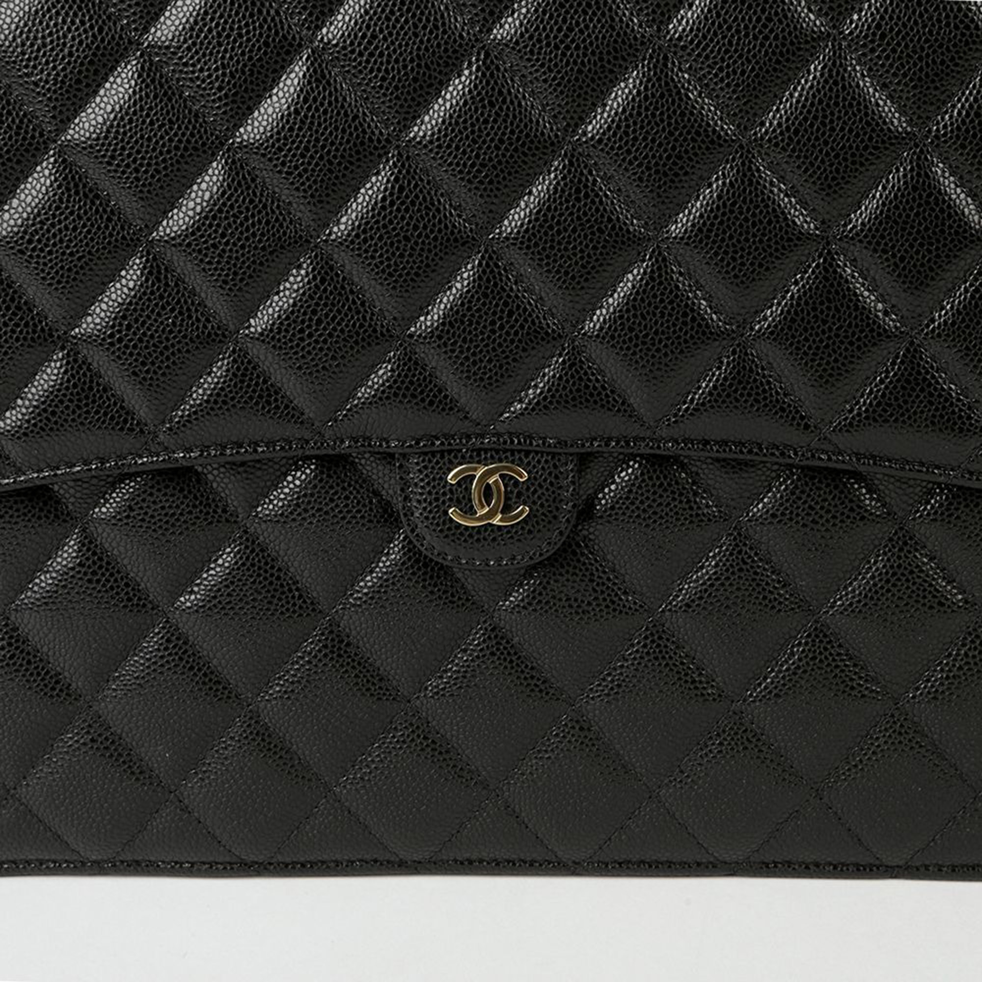 Chanel Caviar Skin Flap Clutch 