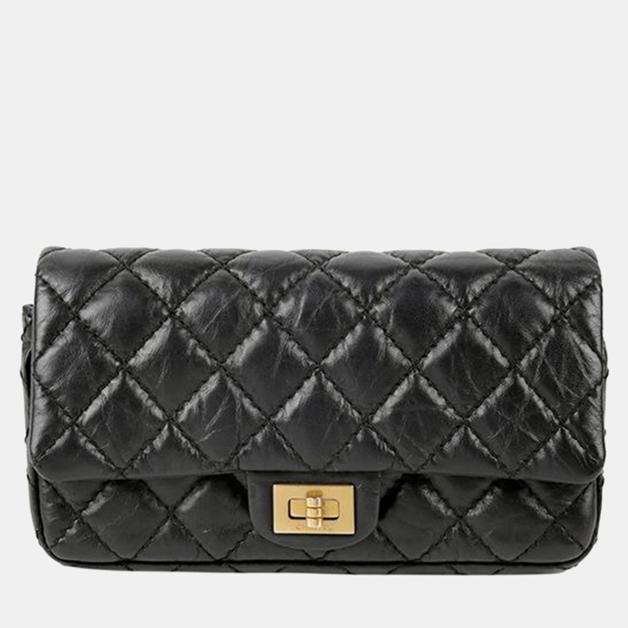 

Chanel Black Vintage Calfskin 2.55 Bag