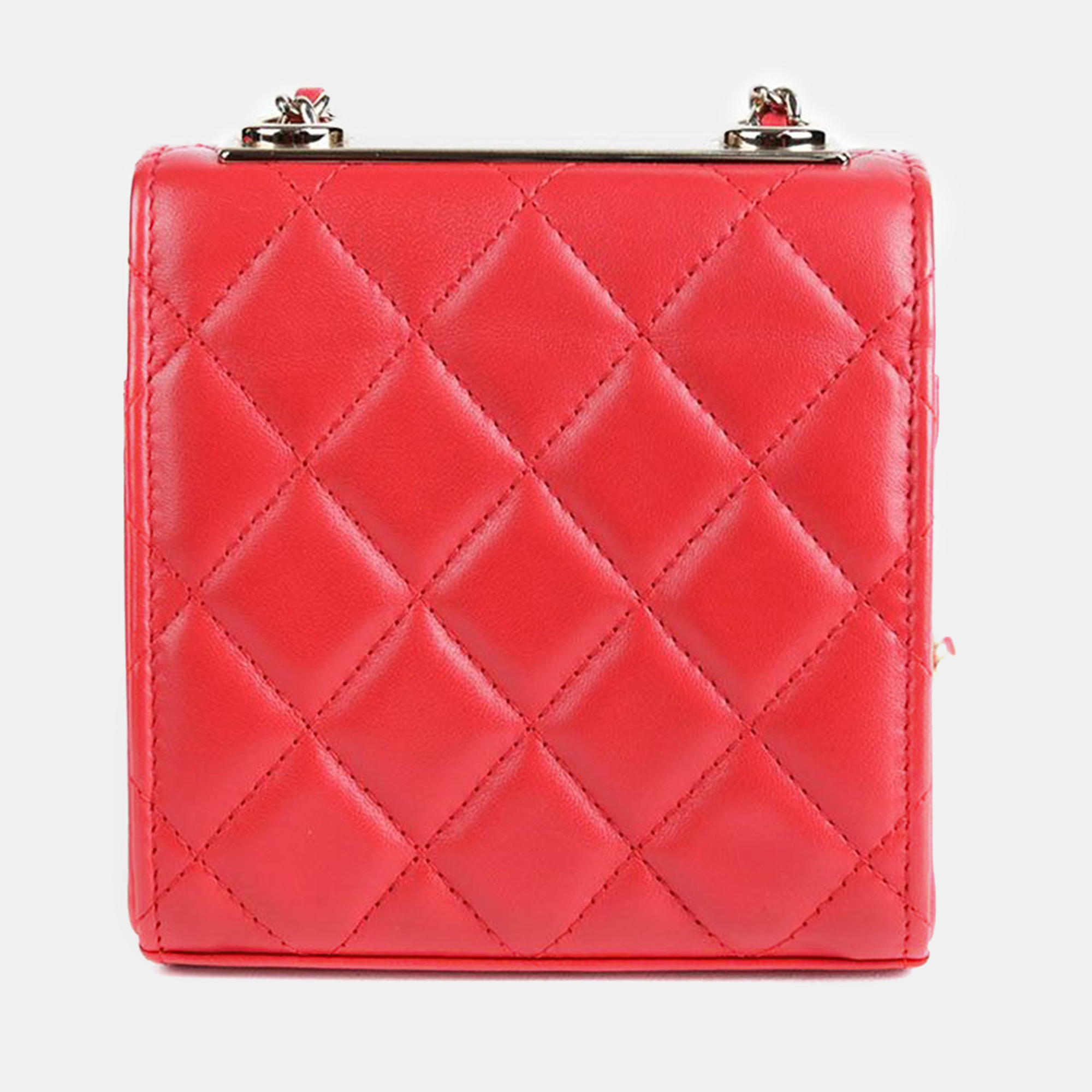 Chanel Mini Red Lambskin Trendy CC Shoulder And Crossbag 