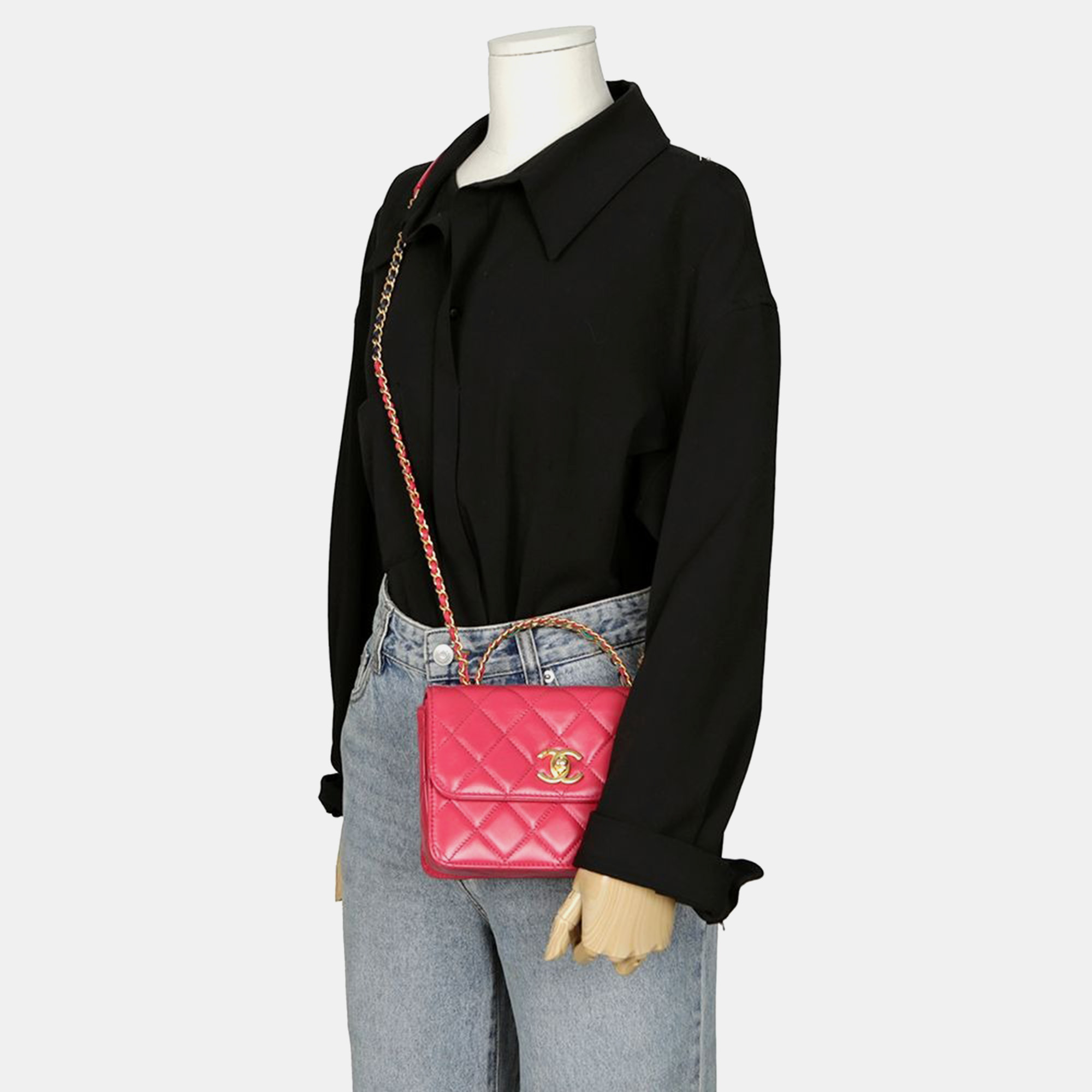 Chanel Top Handle Mini Flap Bag 