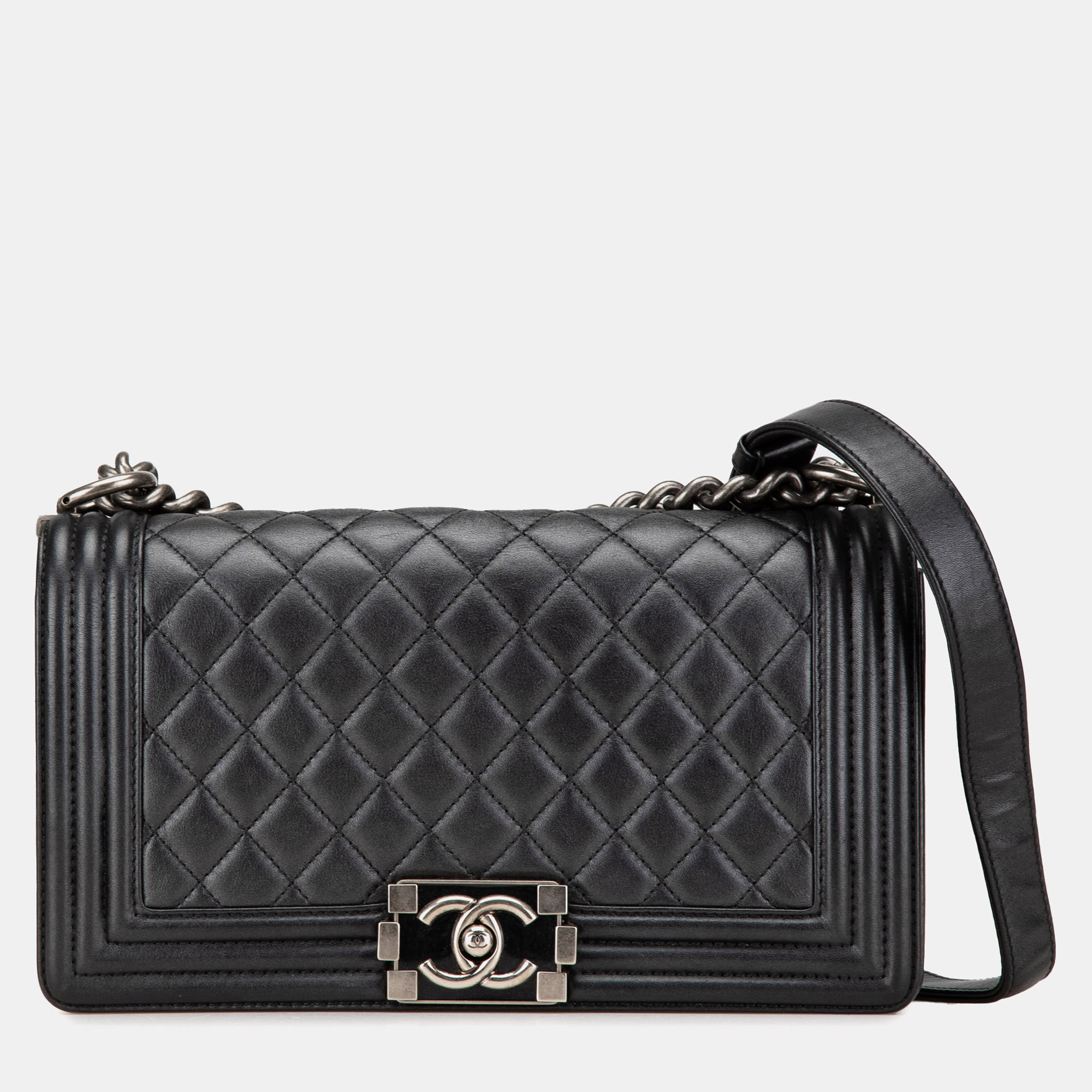 

Chanel Black Medium Lambskin Boy Flap