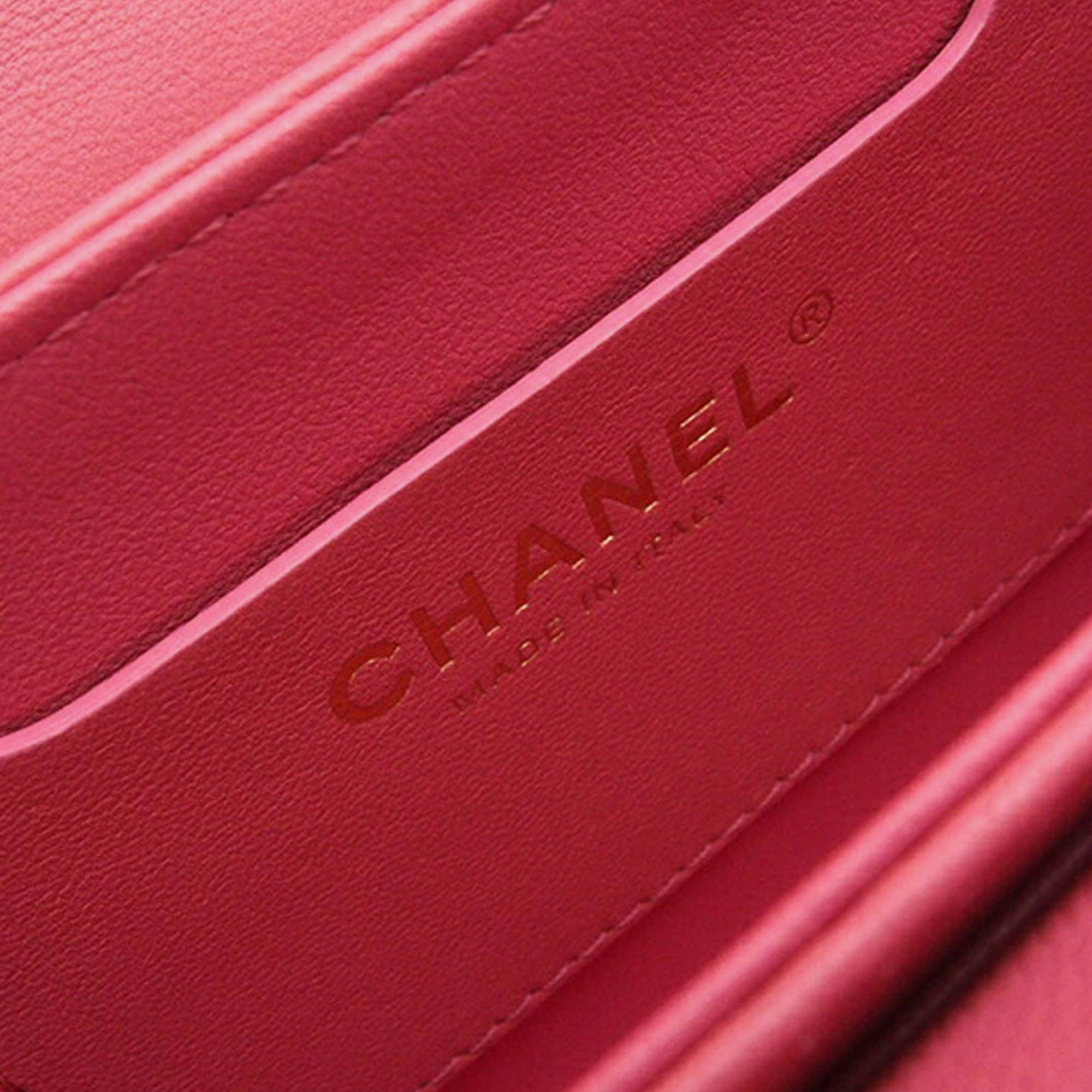 Chanel Pink Mini Quilted Caviar Top Handle Flap 
