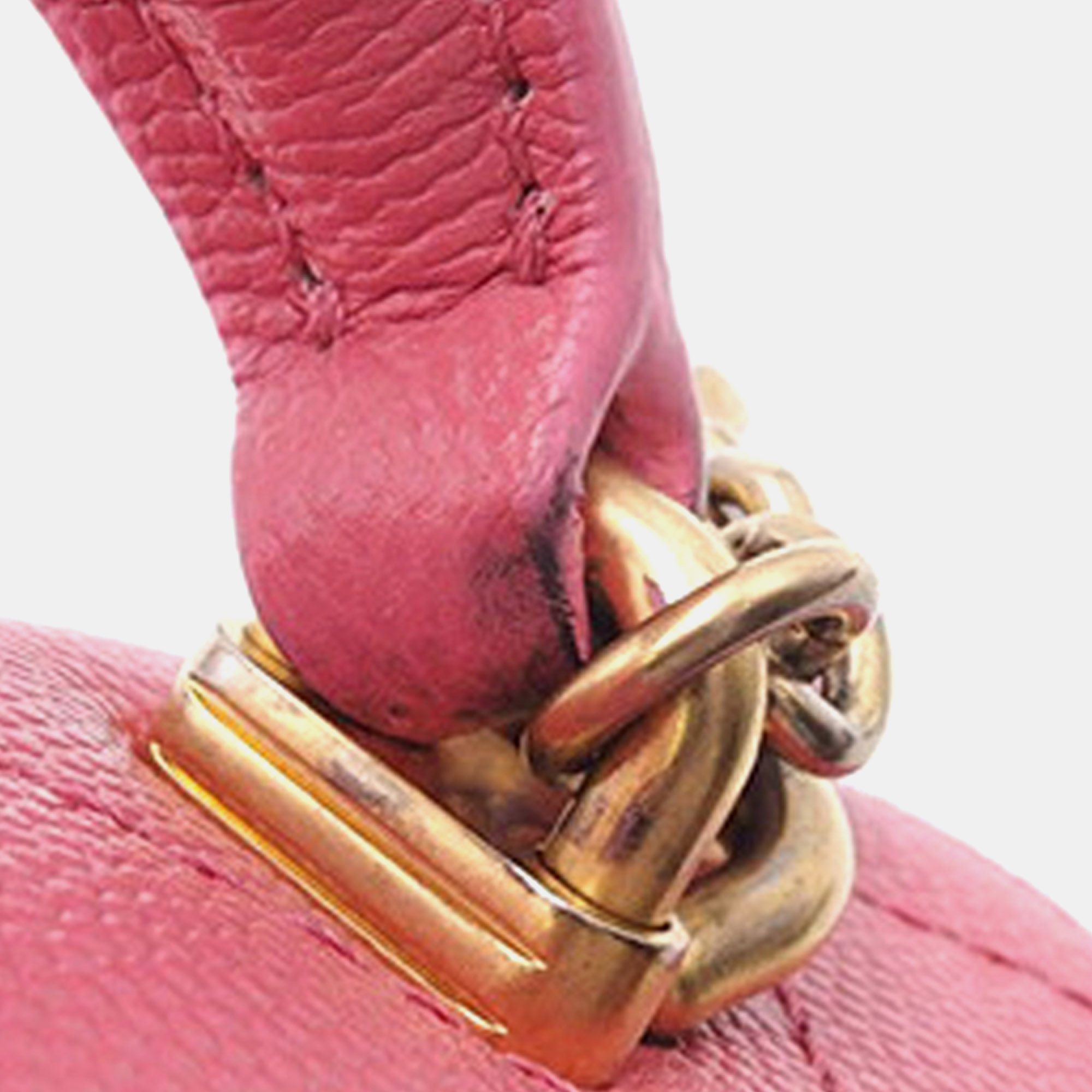Chanel Pink Mini Quilted Caviar Top Handle Flap 