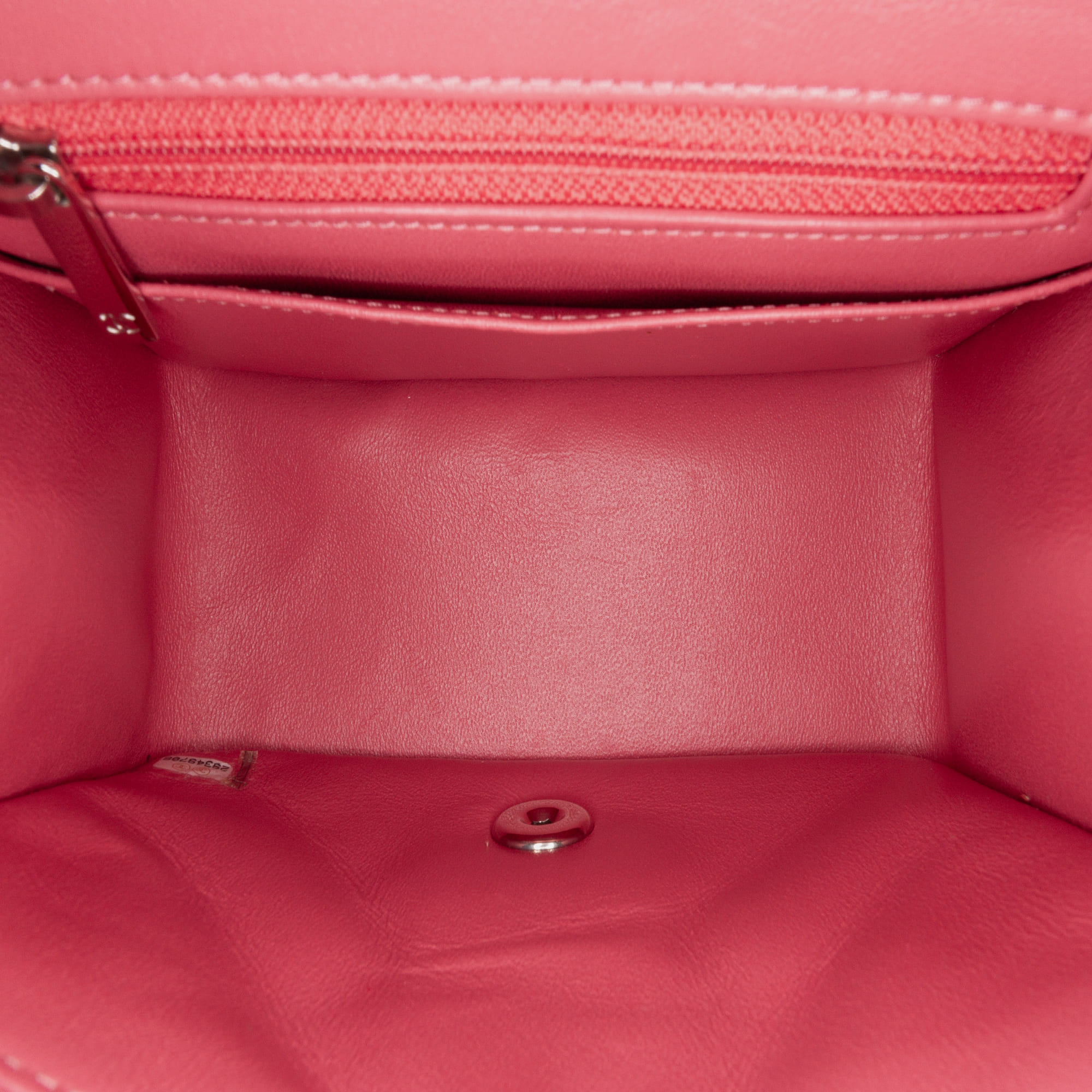 Chanel Pink Mini Square Classic Lambskin Single Flap 