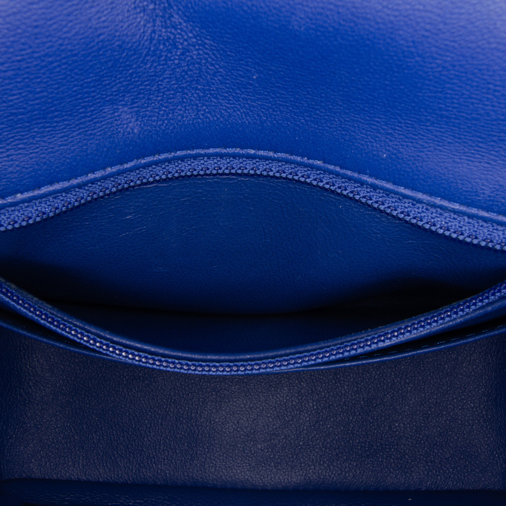Chanel Blue Mini Square Classic Lambskin Single Flap 