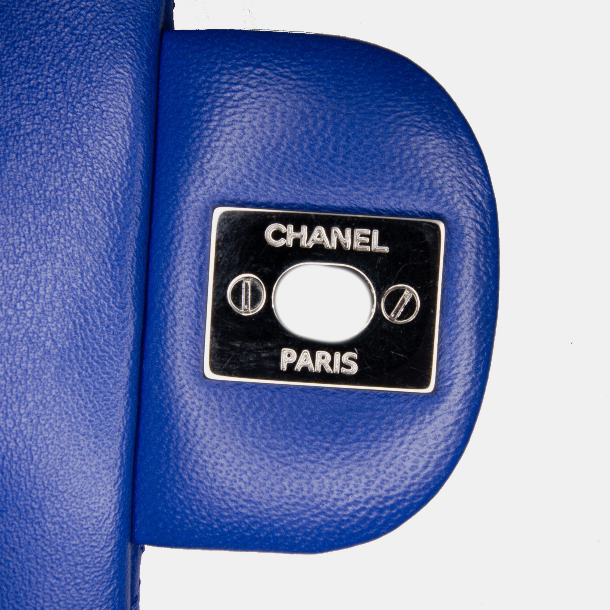Chanel Blue Mini Square Classic Lambskin Single Flap 
